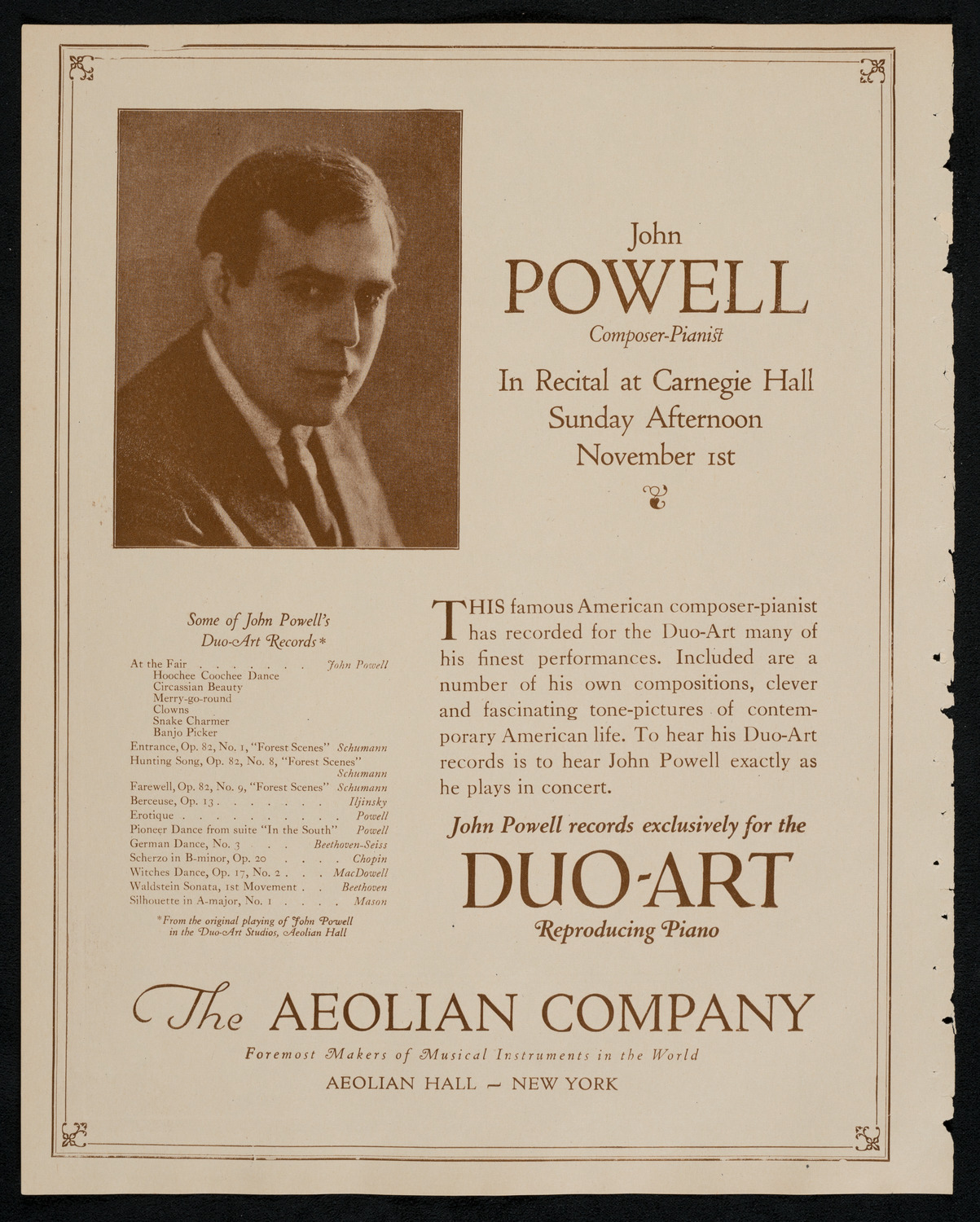 New York Philharmonic, October 31, 1925, program page 2