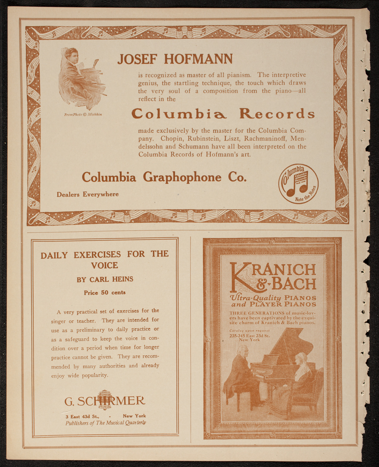 Rudolph Ganz, Piano, February 19, 1917, program page 6