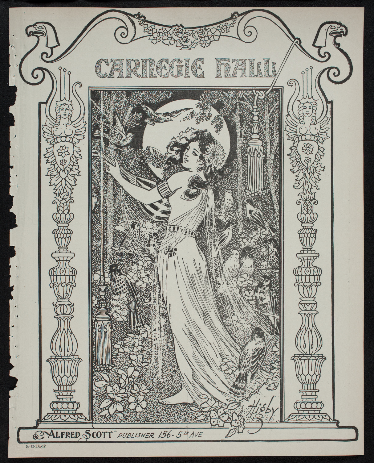 New York Philharmonic, December 13, 1912, program page 1