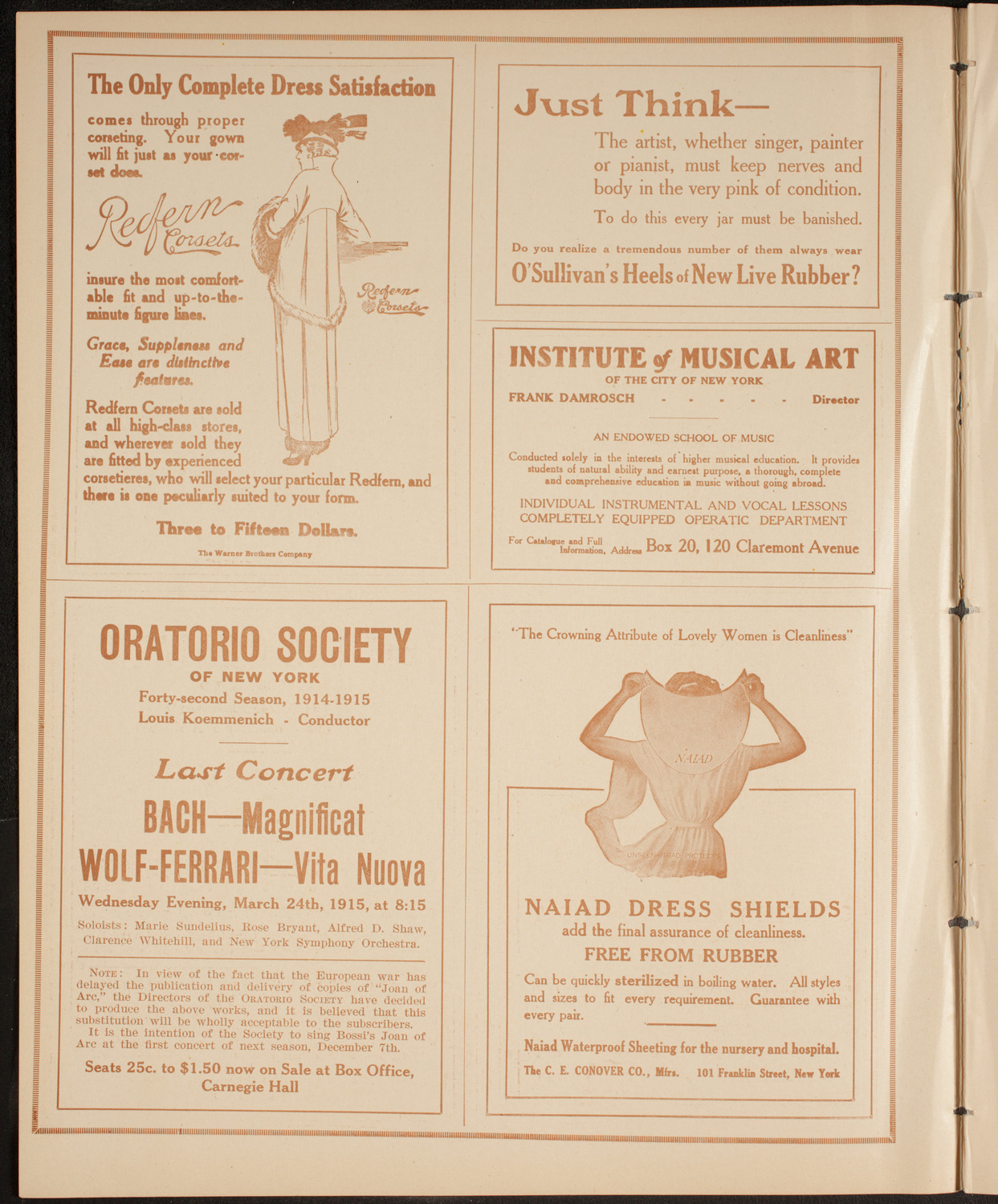 Josef Hofmann, Piano, January 30, 1915, program page 2