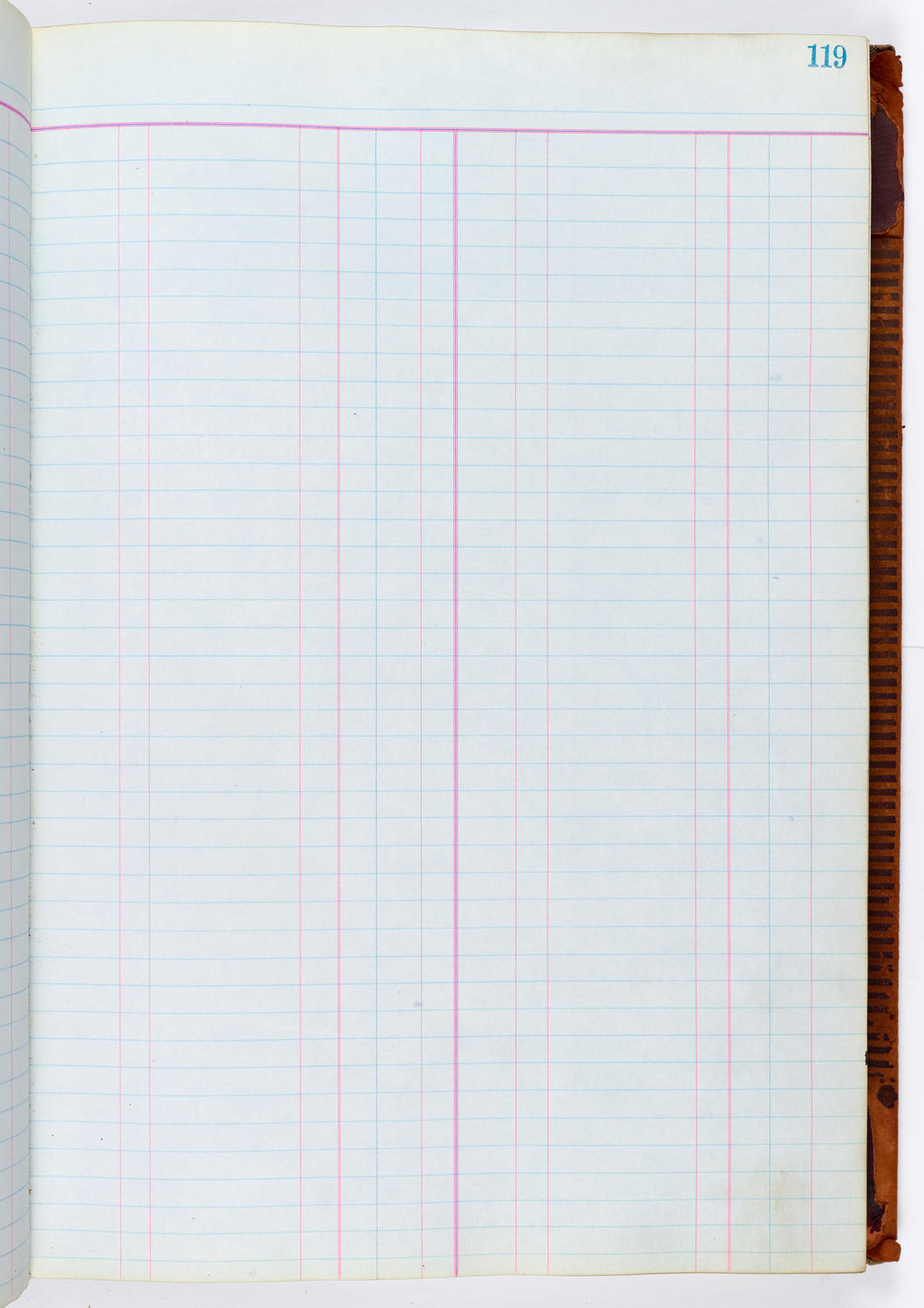 Music Hall Accounting Ledger, volume 1, page 119