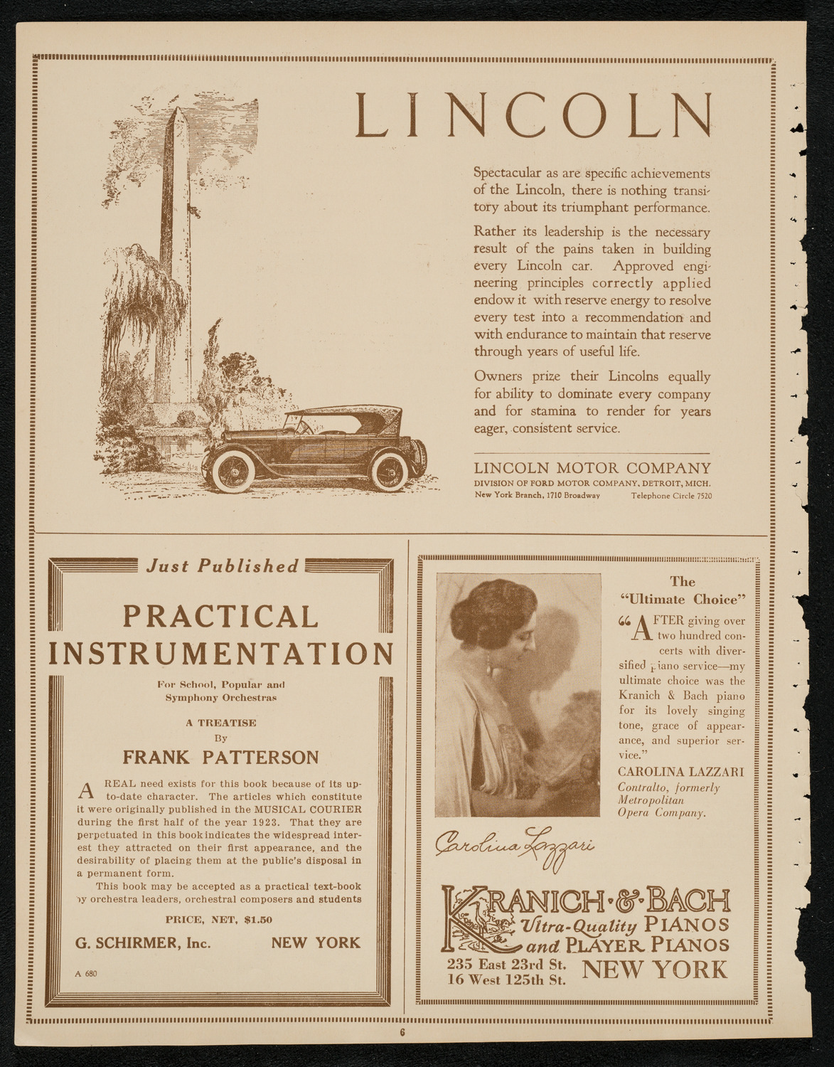 Ina Bourskaya and Rudolph Polk, April 20, 1924, program page 6