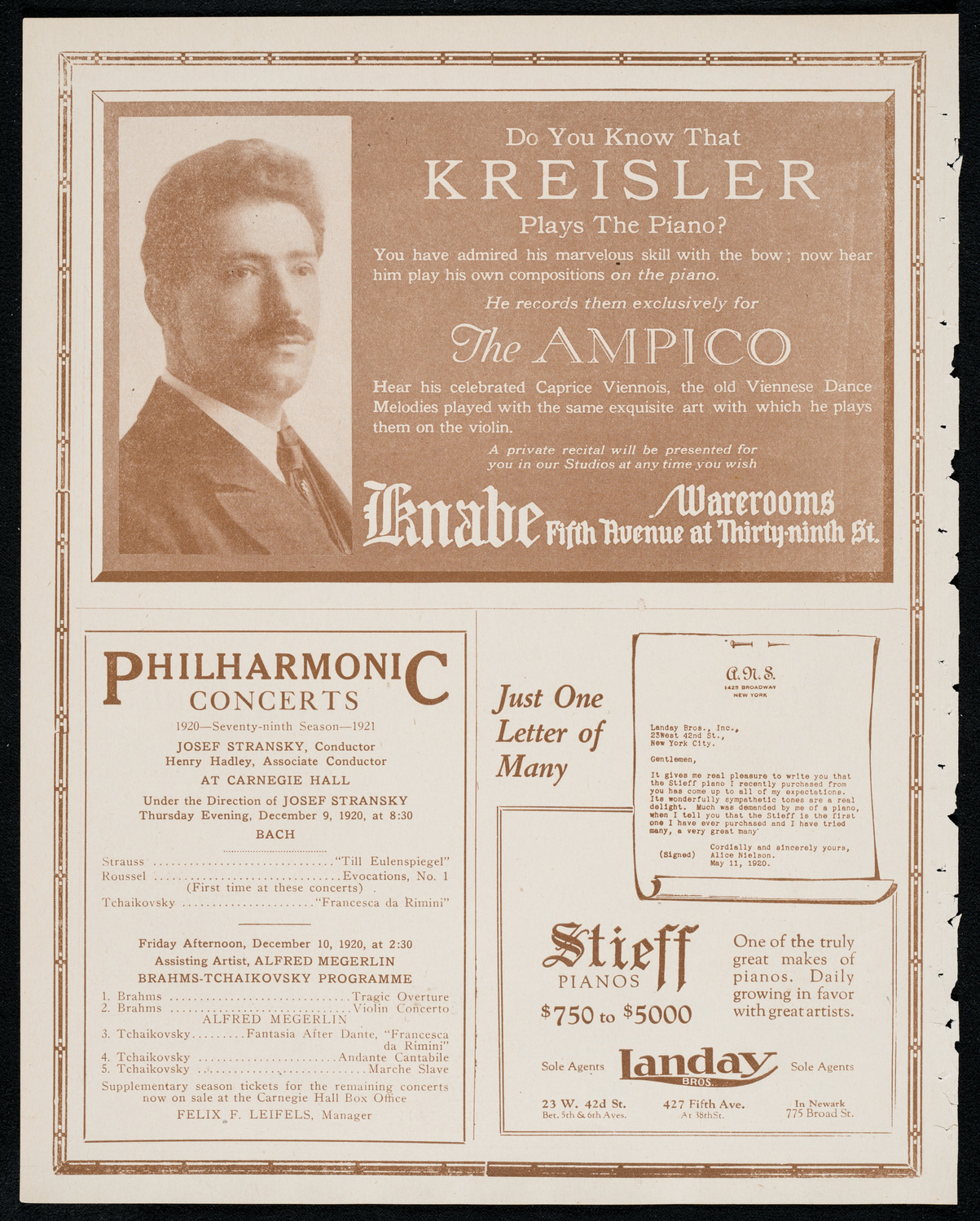 Detroit Symphony Orchestra, December 8, 1920, program page 12