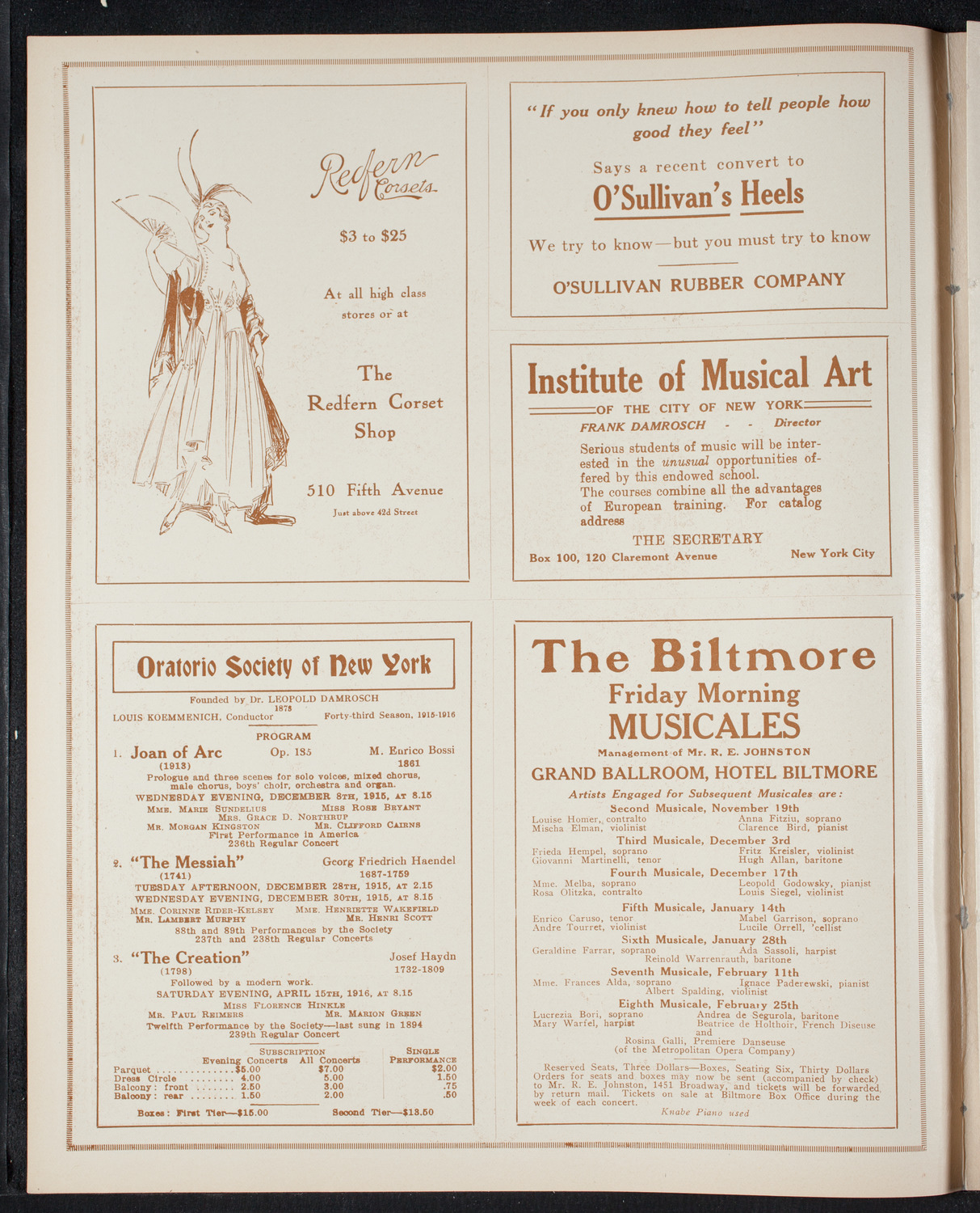 Elmendorf Lecture: Holland, November 15, 1915, program page 2