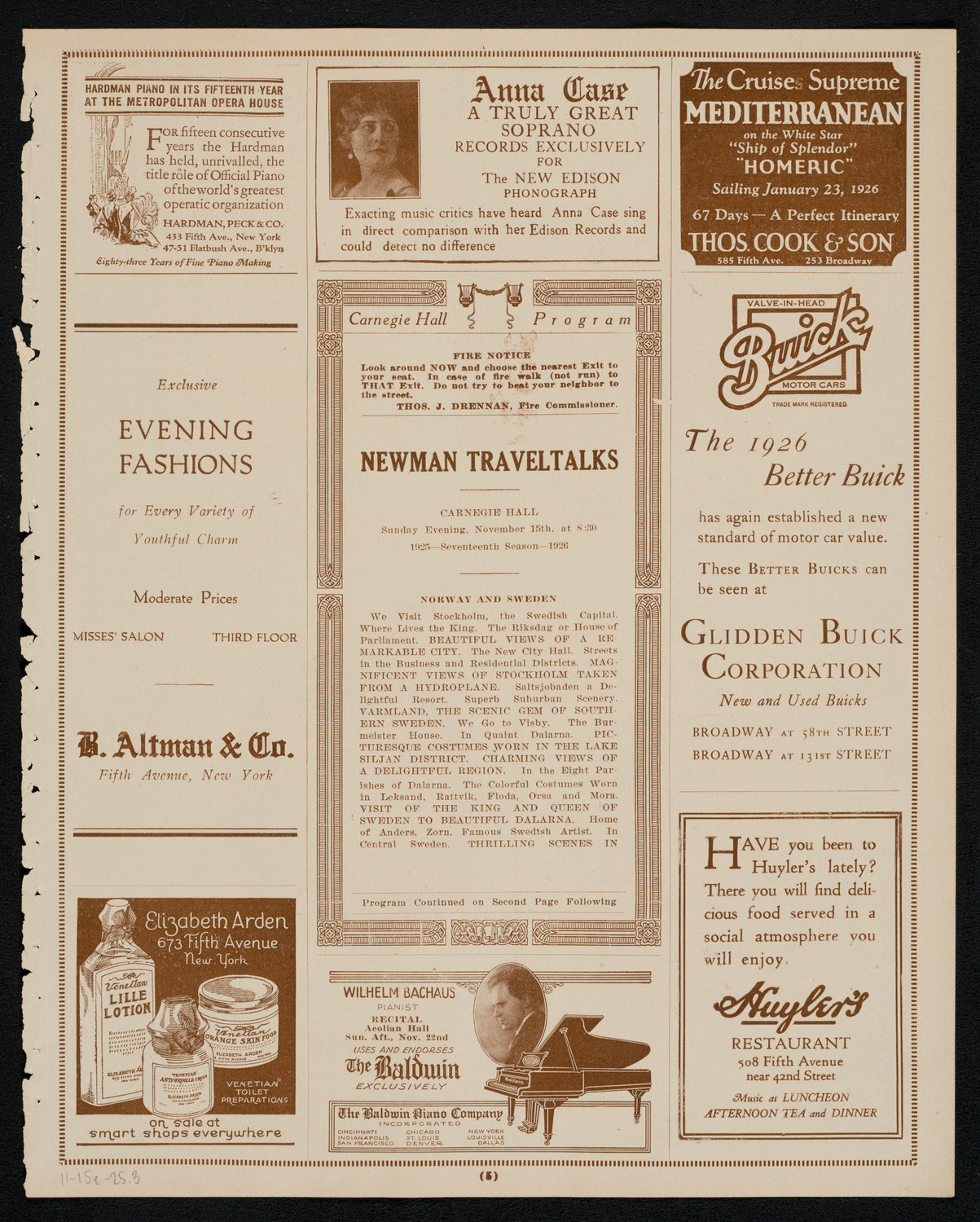 Newman Traveltalks: Norway and Sweden, November 15, 1925, program page 5