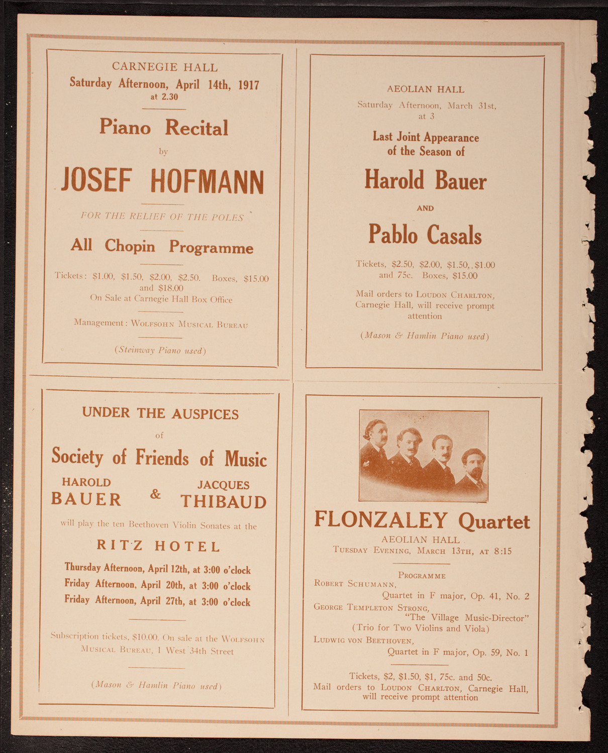 New York Symphony Orchestra, March 11, 1917, program page 10