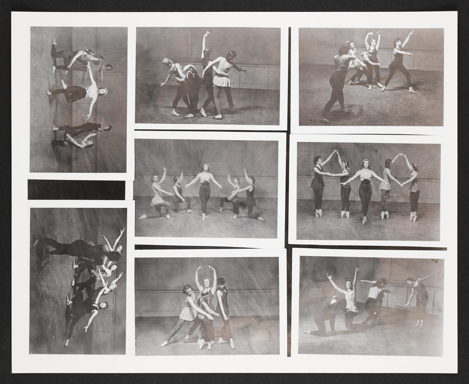 Bambi Linn, Diana Adams, Ann Barlow, and Jacqueline Cezanne at Ballet Arts, Carnegie Hall Studio #61, May 1942