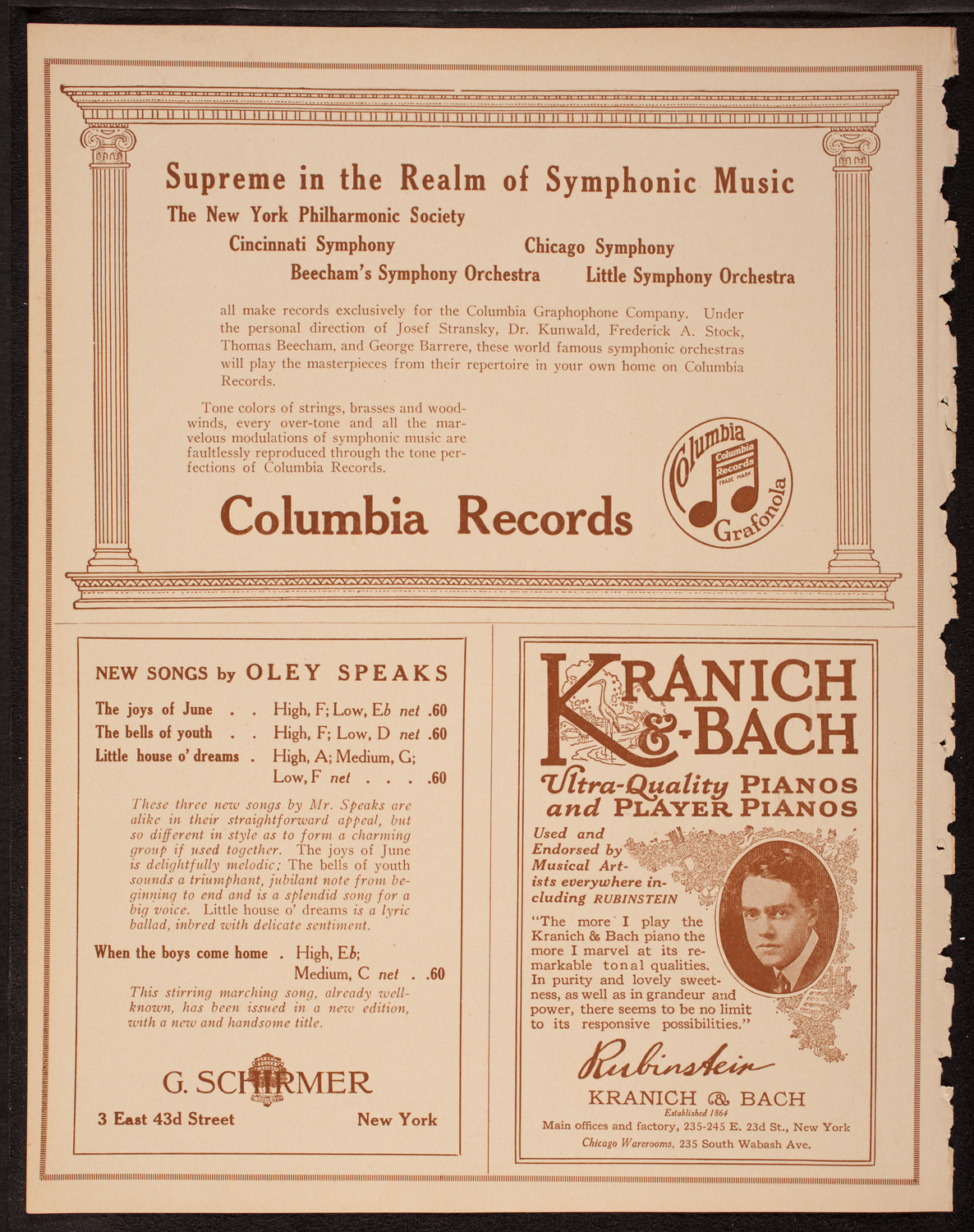 Ernestine Schumann-Heink, Mezzo-Soprano, November 3, 1917, program page 6