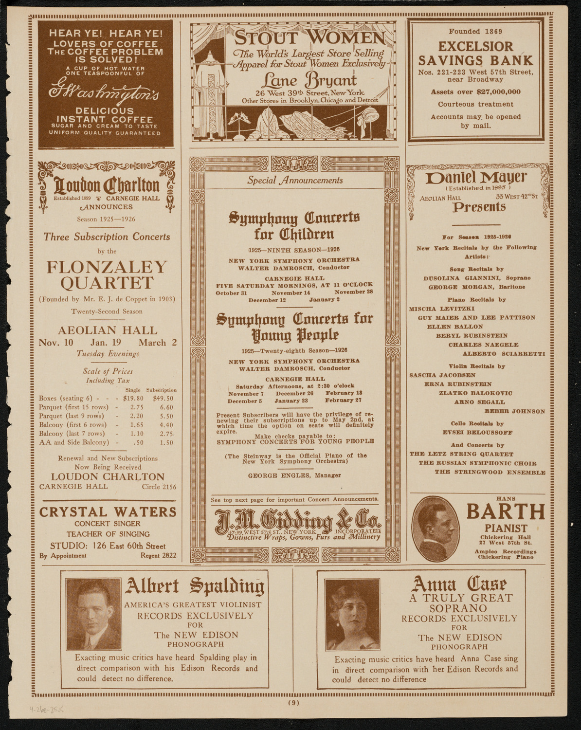 Film: La Casa de la Troya, April 26, 1925, program page 9