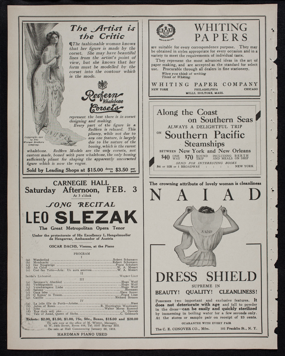 Russian Symphony Society of New York, January 28, 1912, program page 2