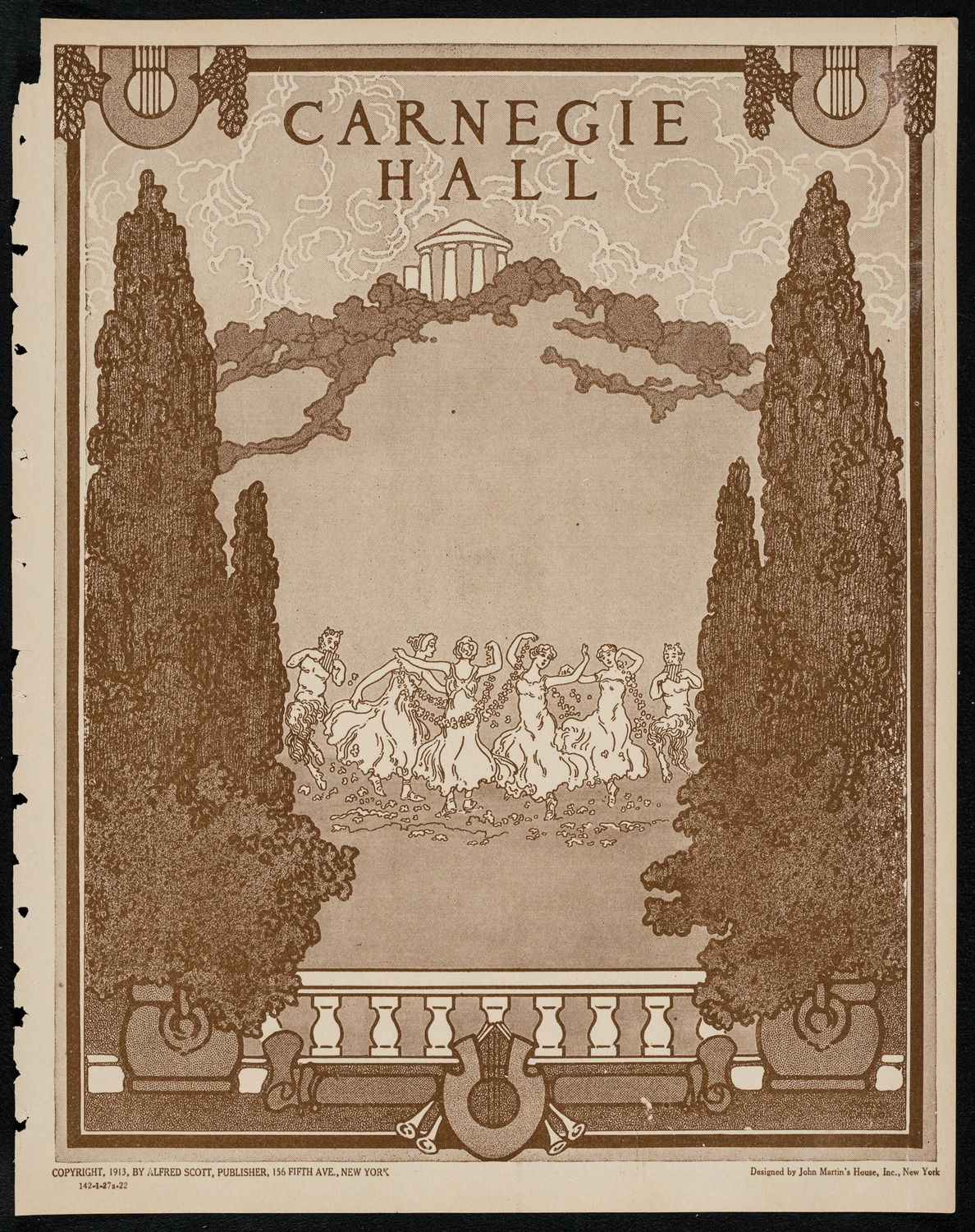 New York Philarmonic, January 27, 1922, program page 1