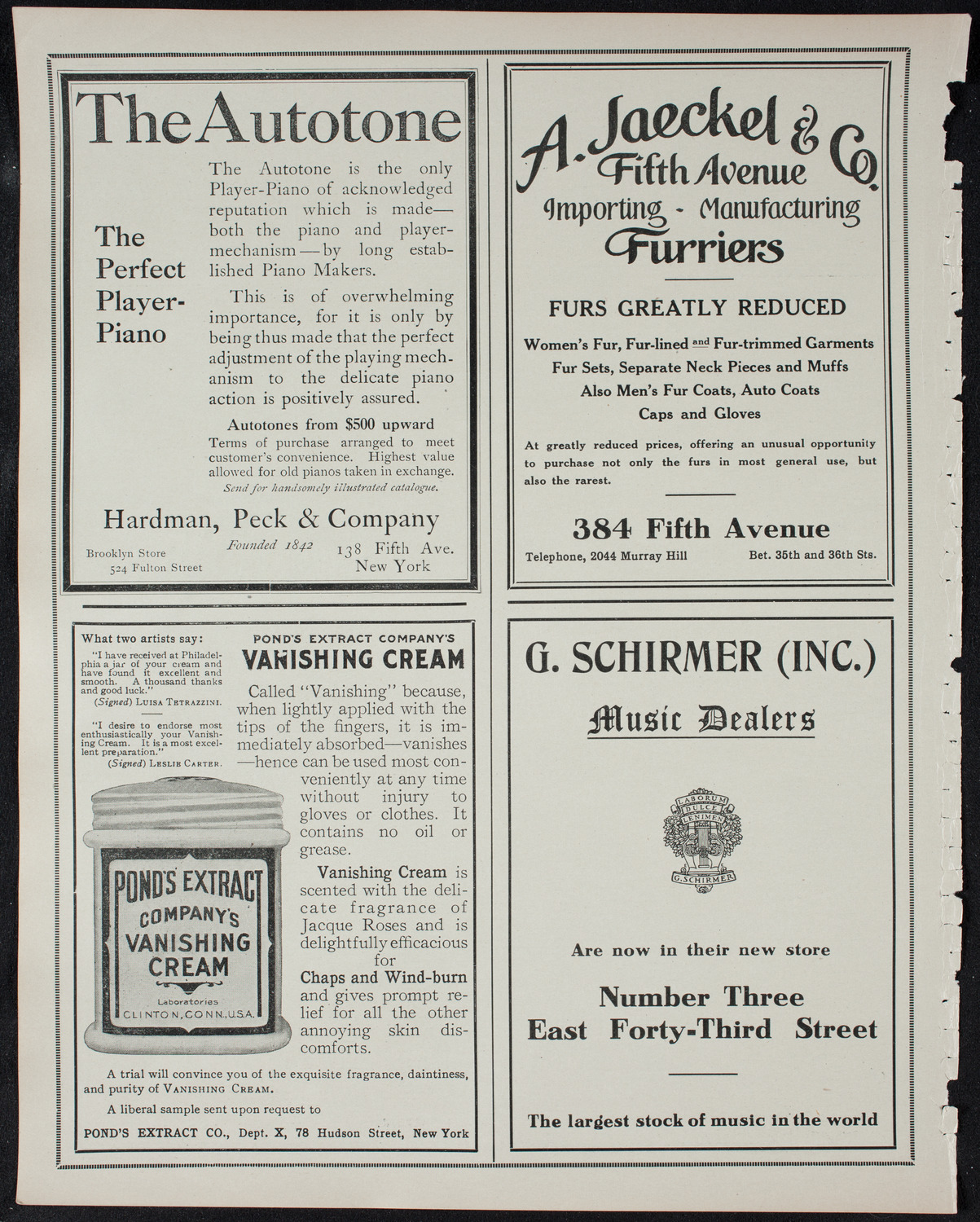 New York Symphony Orchestra: Benefit for the Council of Jewish Women, New York Section, January 14, 1911, program page 8