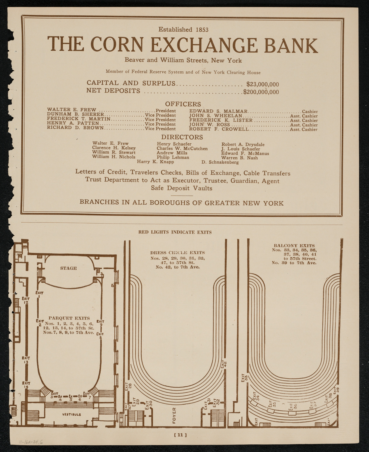 New York Philharmonic, November 16, 1924, program page 11