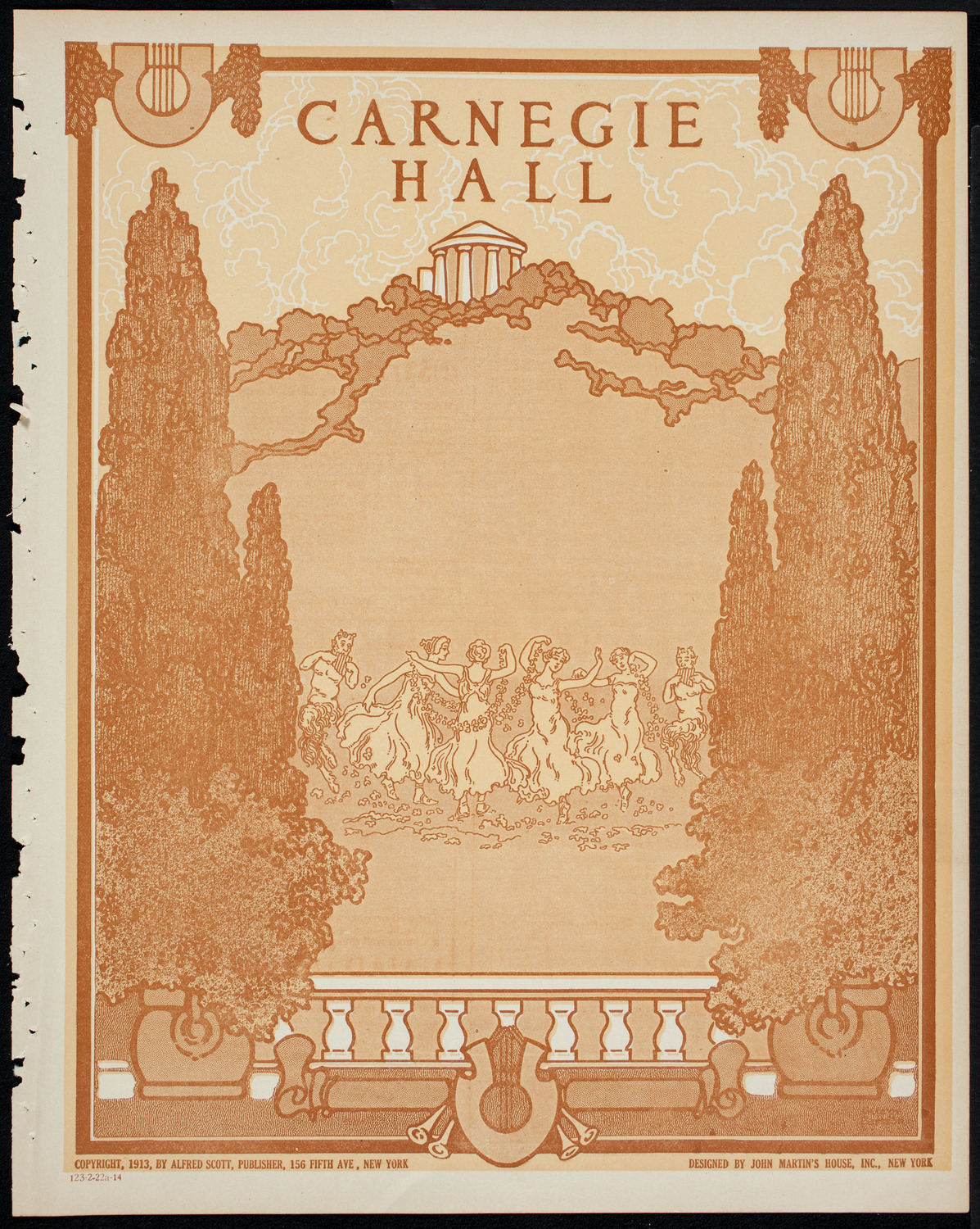 New York Philharmonic, February 22, 1914, program page 1