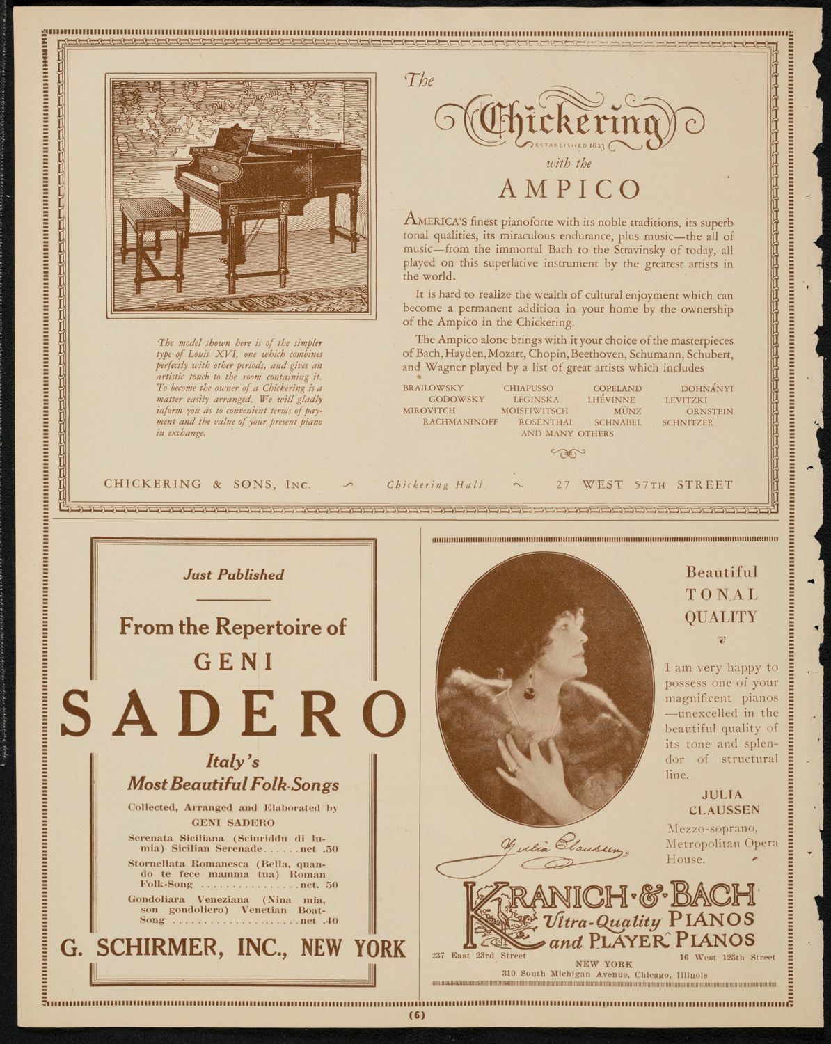 New York Philharmonic, March 20, 1925, program page 6