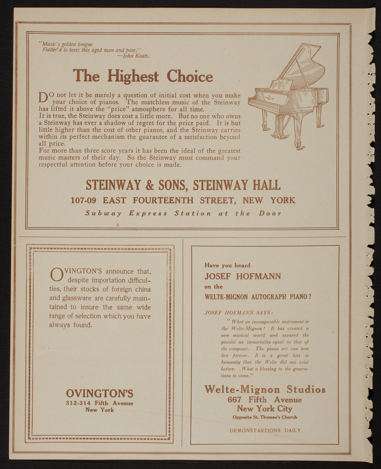New York Philharmonic, February 28, 1918, program page 4