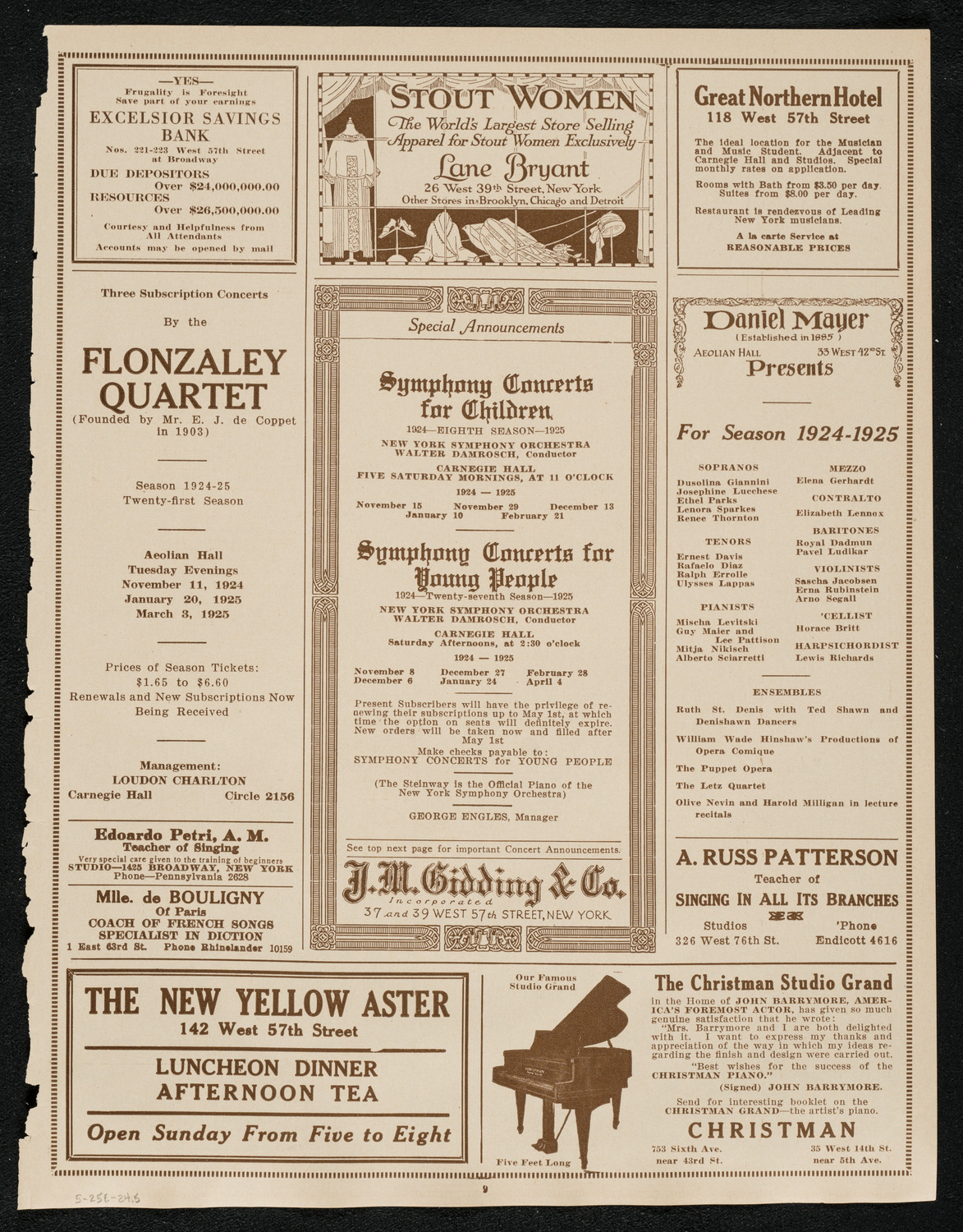 Grand Concert and Recital, May 25, 1924, program page 9