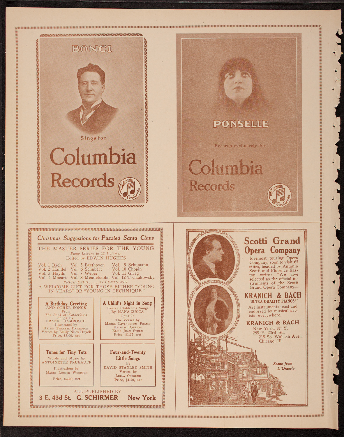 Josef Rosenblatt, Tenor, December 21, 1919, program page 6