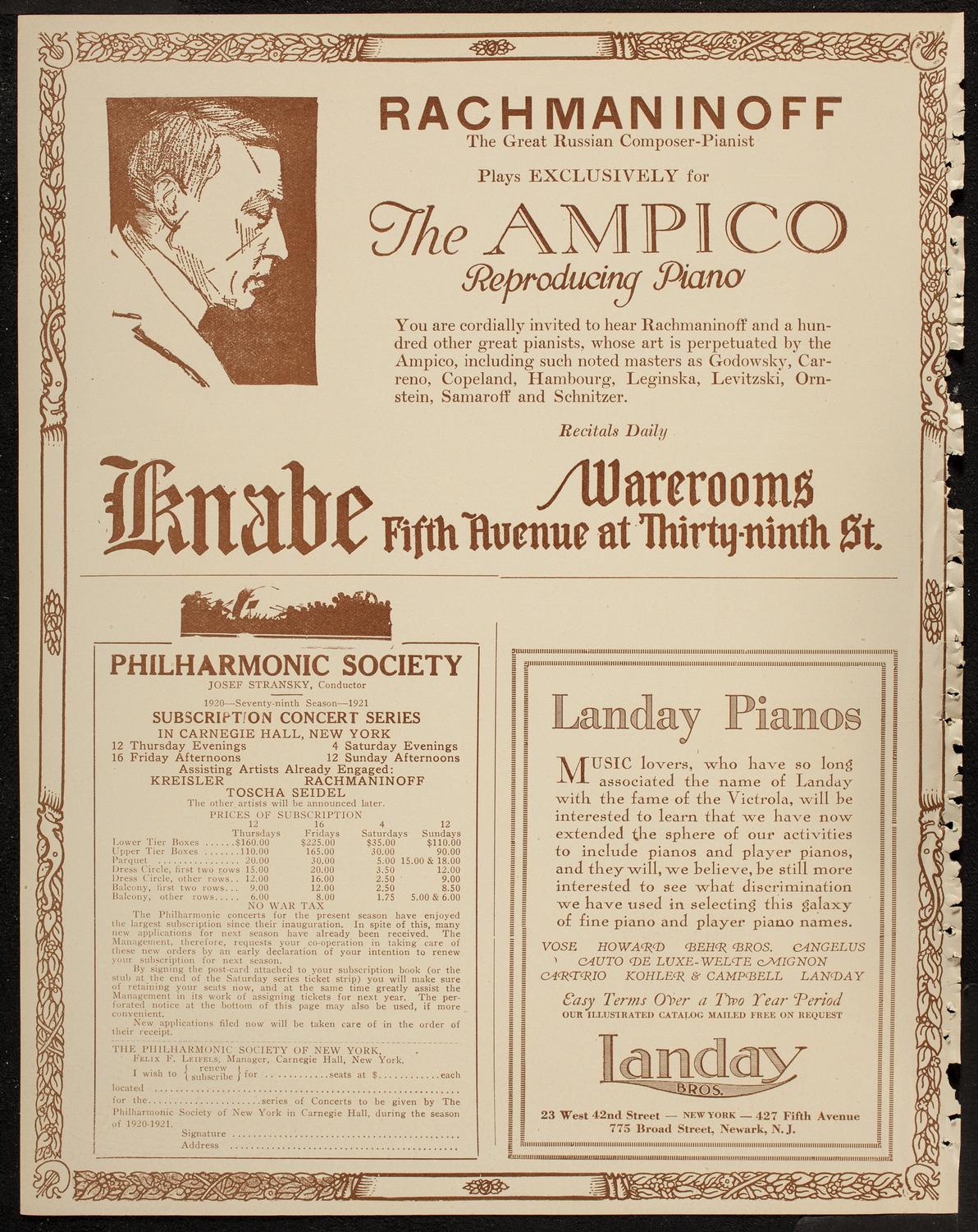 New Symphony Orchestra, March 30, 1920, program page 12