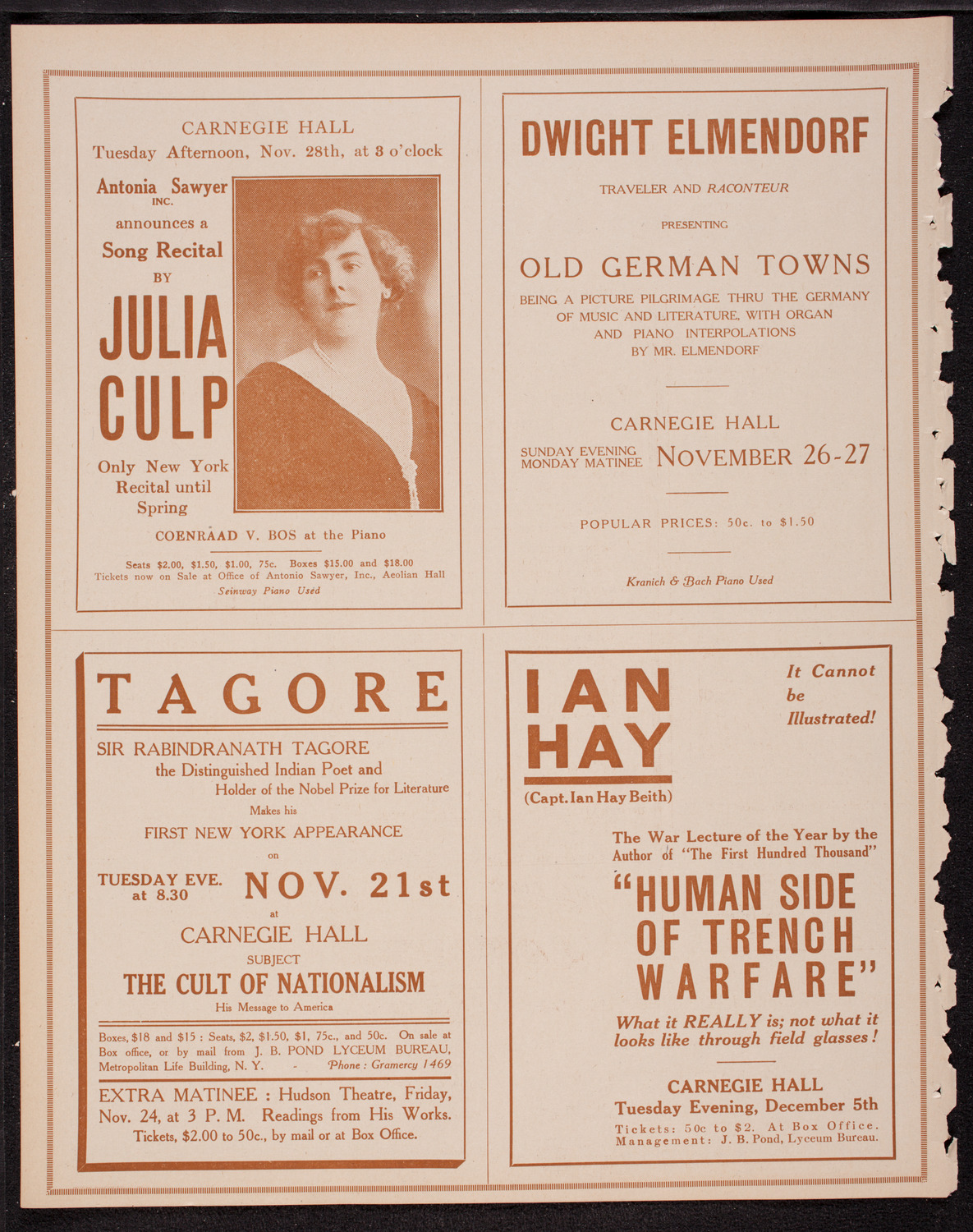 Percy Hemus, Baritone, November 20, 1916, program page 10