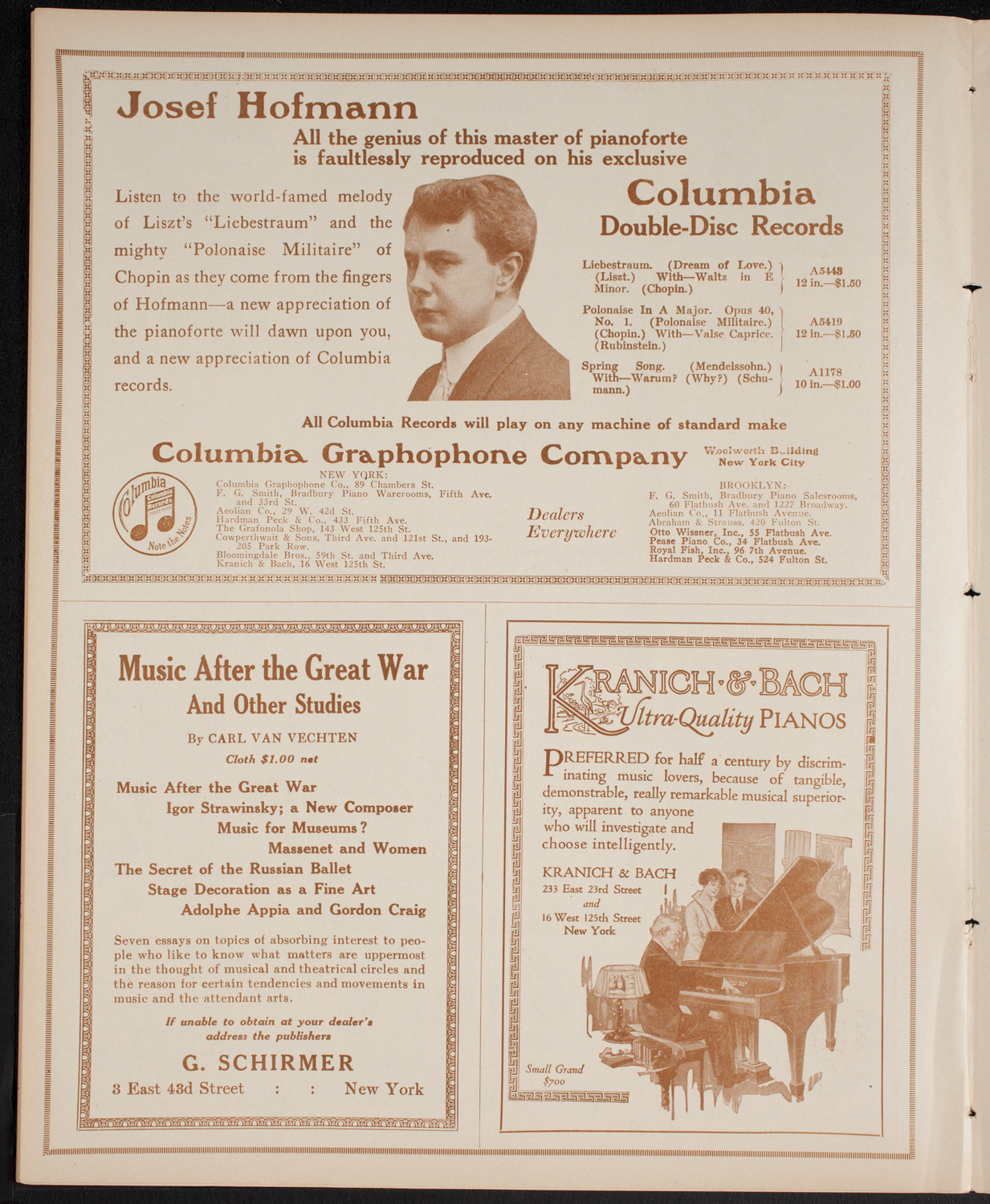 New York Philharmonic, January 20, 1916, program page 6