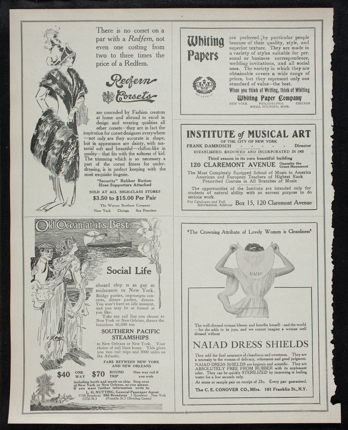 Mary Garden and Eugène Ysaÿe, November 26, 1912, program page 2
