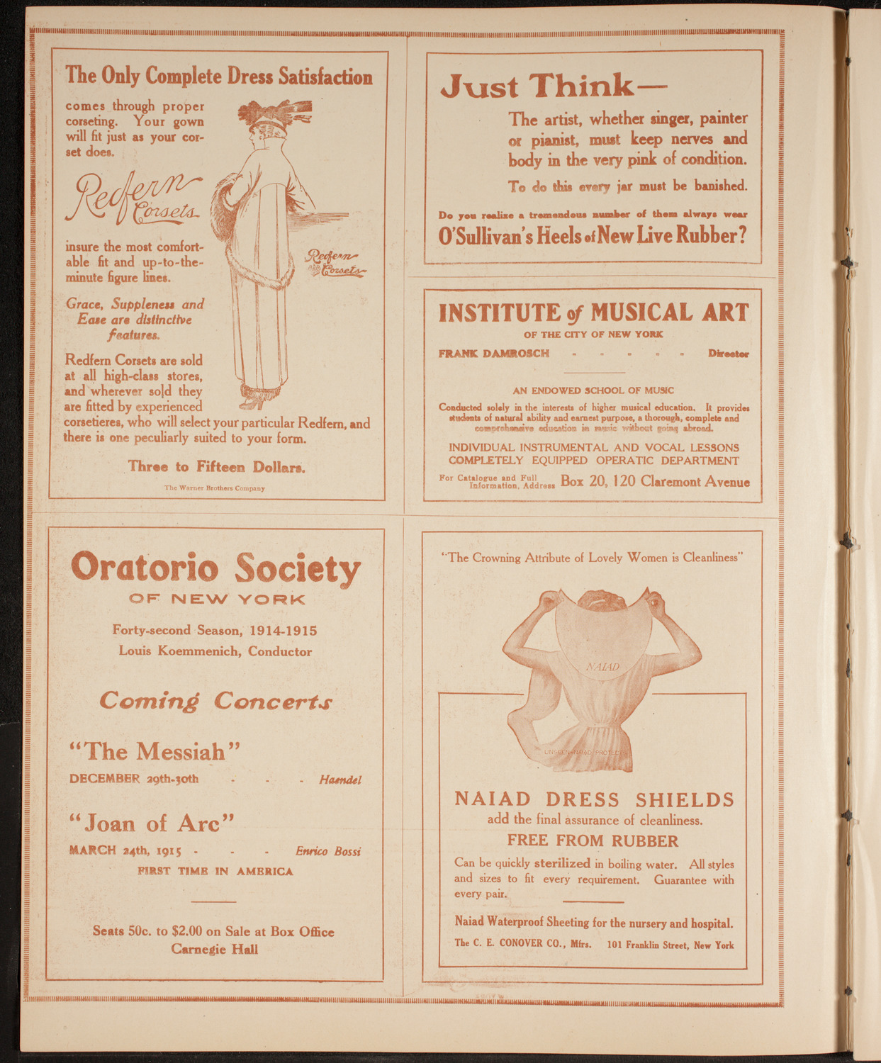 United Swedish Singing Societies of New York, December 26, 1914, program page 2