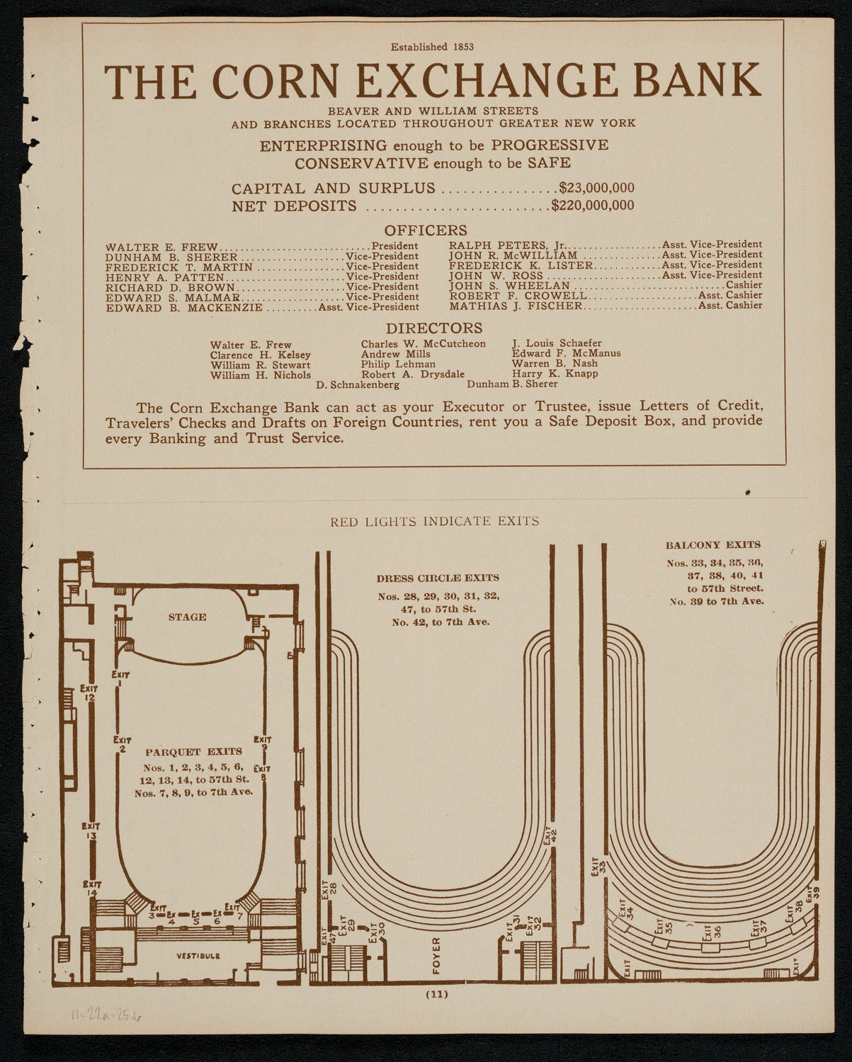 New York Philharmonic, November 22, 1925, program page 11