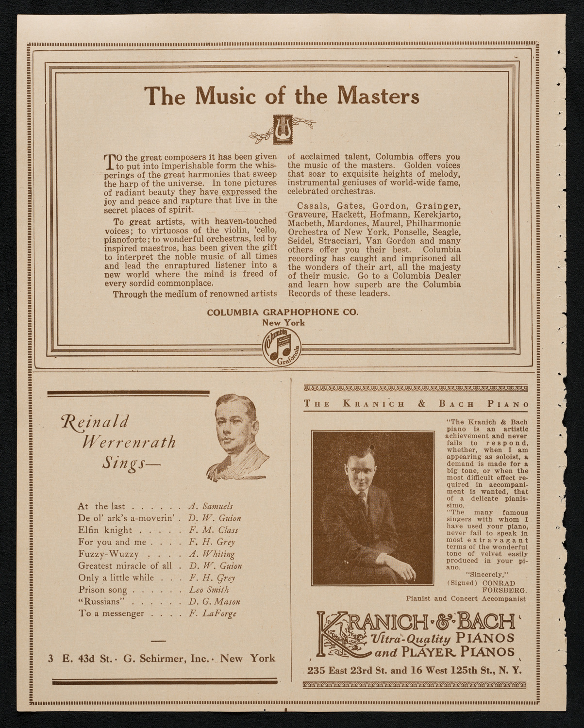 New York Philharmonic, February 23, 1923, program page 6