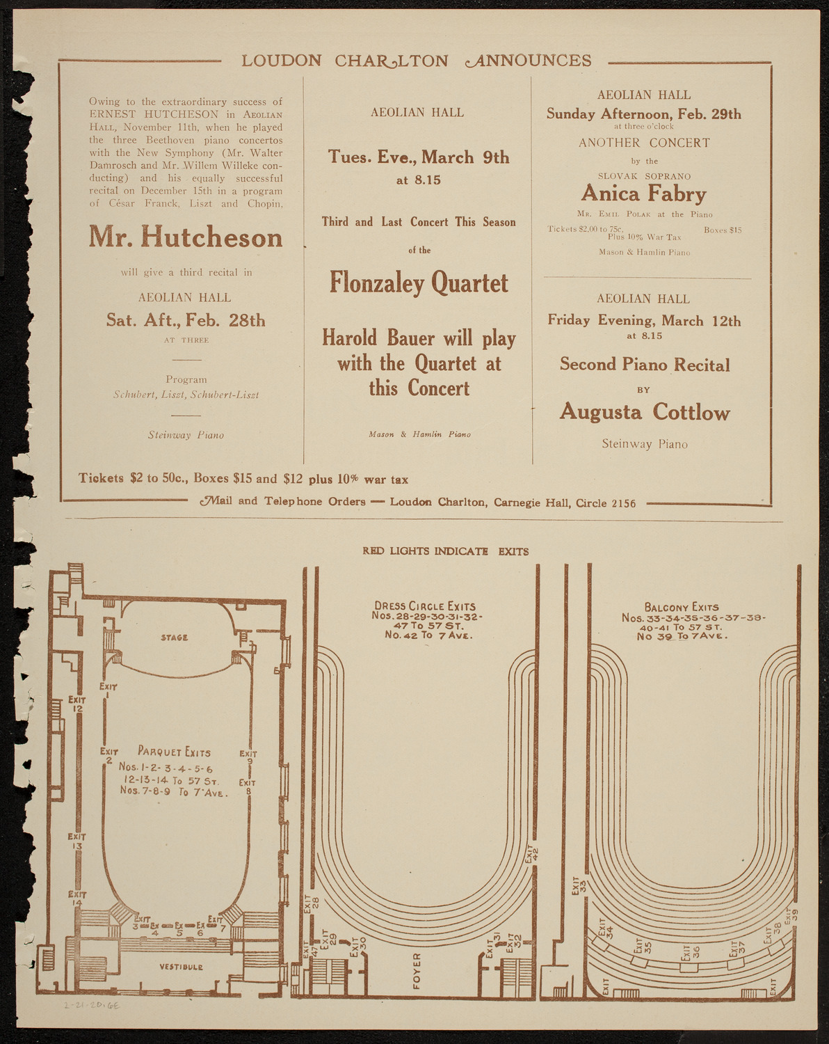 New York Symphony Orchestra, February 21, 1920, program page 11