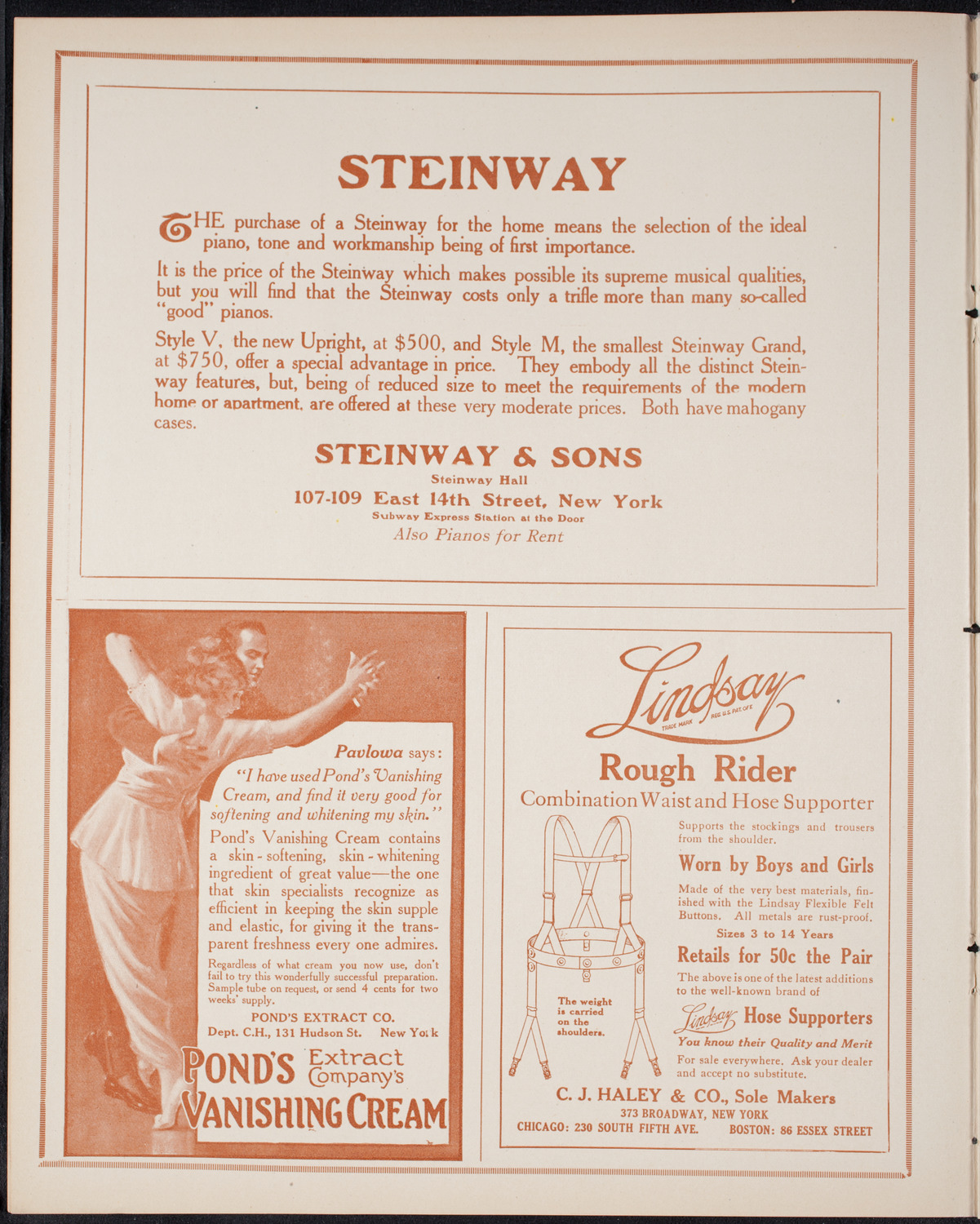 New York Philharmonic, March 27, 1915, program page 4