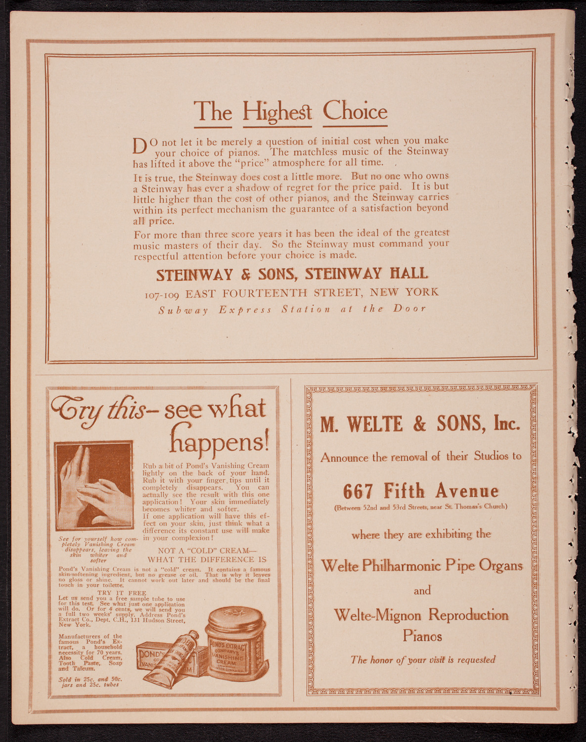 Johanna Gadski, Soprano, October 8, 1916, program page 4