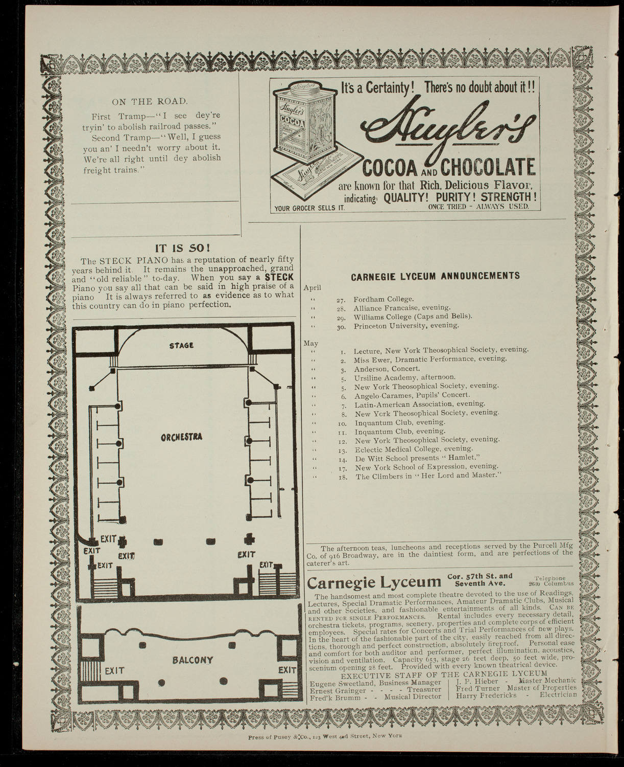 Young People's Society of Holy Trinity Church, April 26, 1904, program page 4