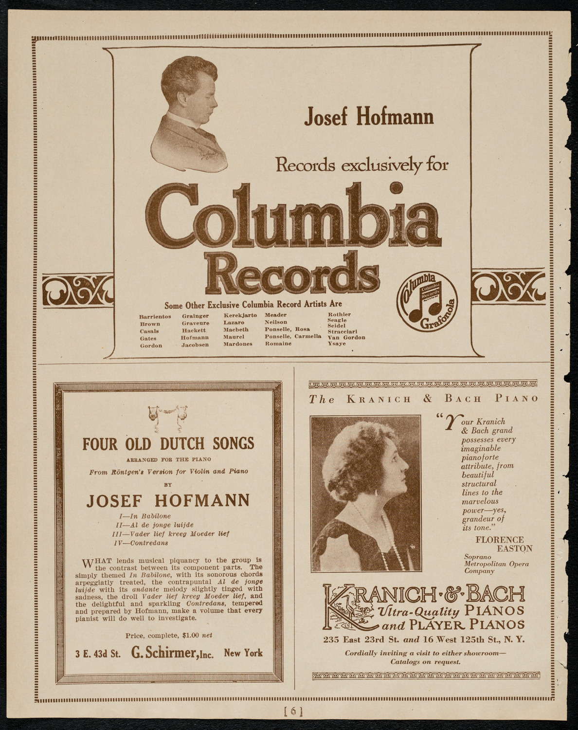 New York Philharmonic, February 12, 1922, program page 6