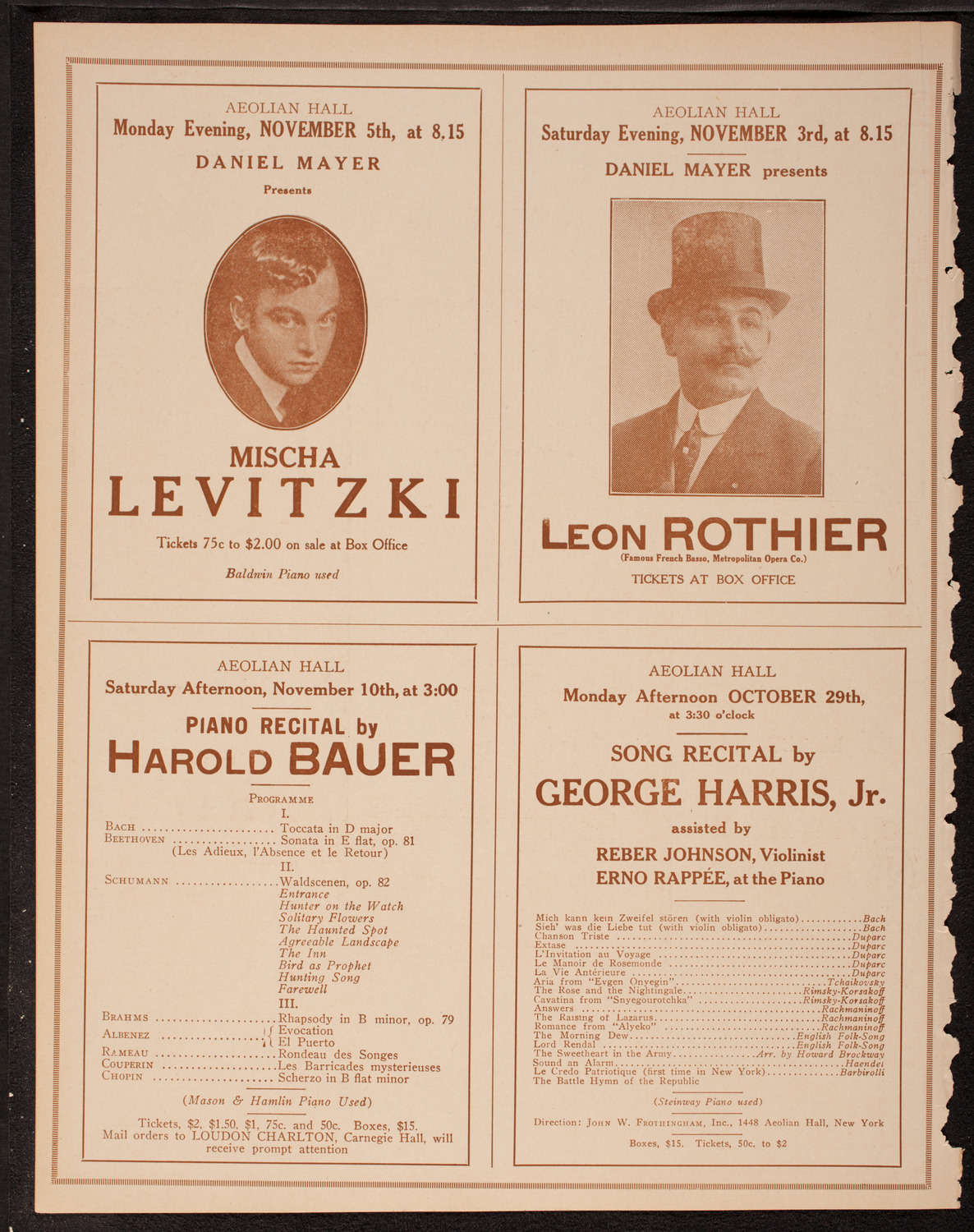 New York Symphony Orchestra, October 27, 1917, program page 10
