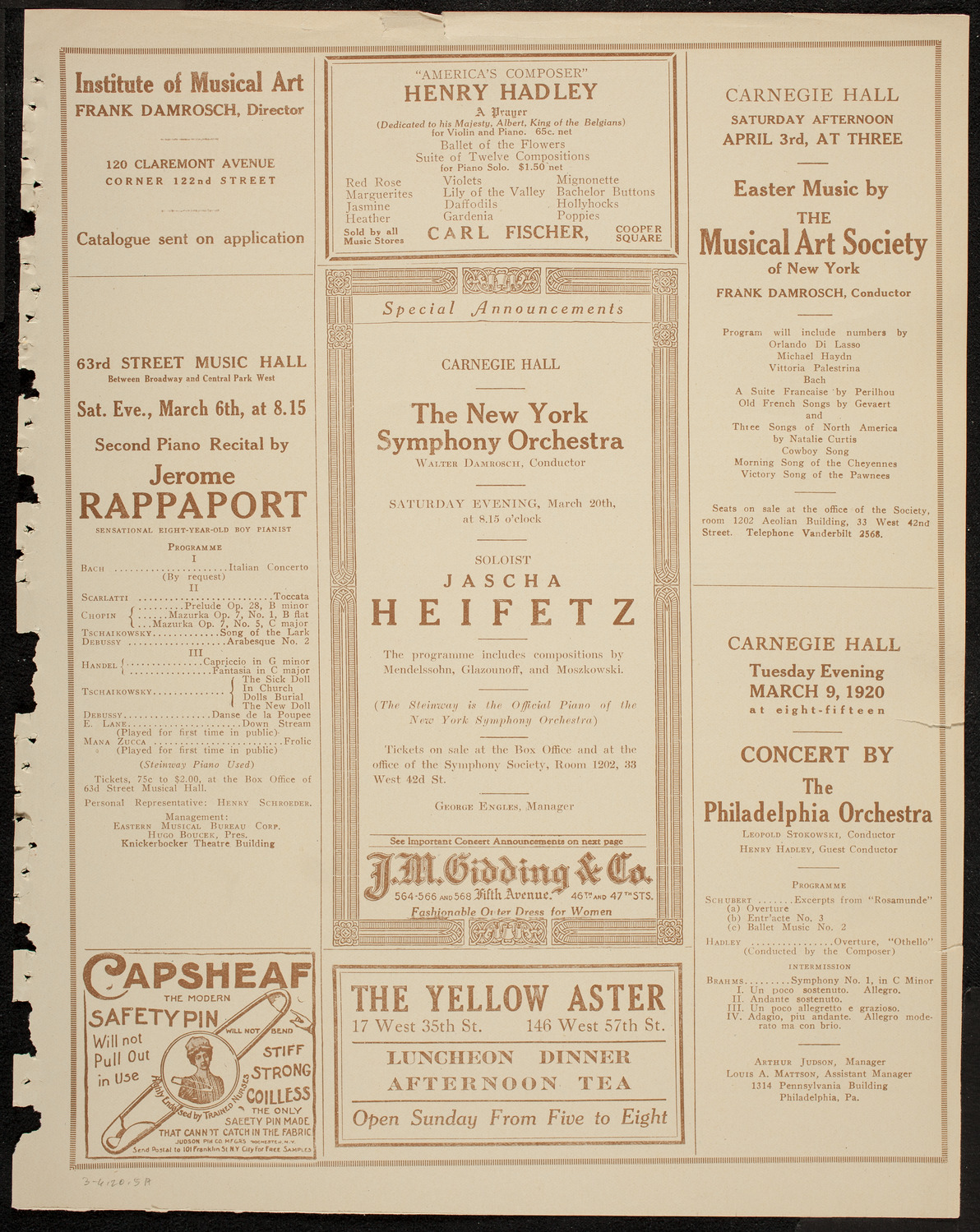 Symphony Concert for Young People, March 6, 1920, program page 9