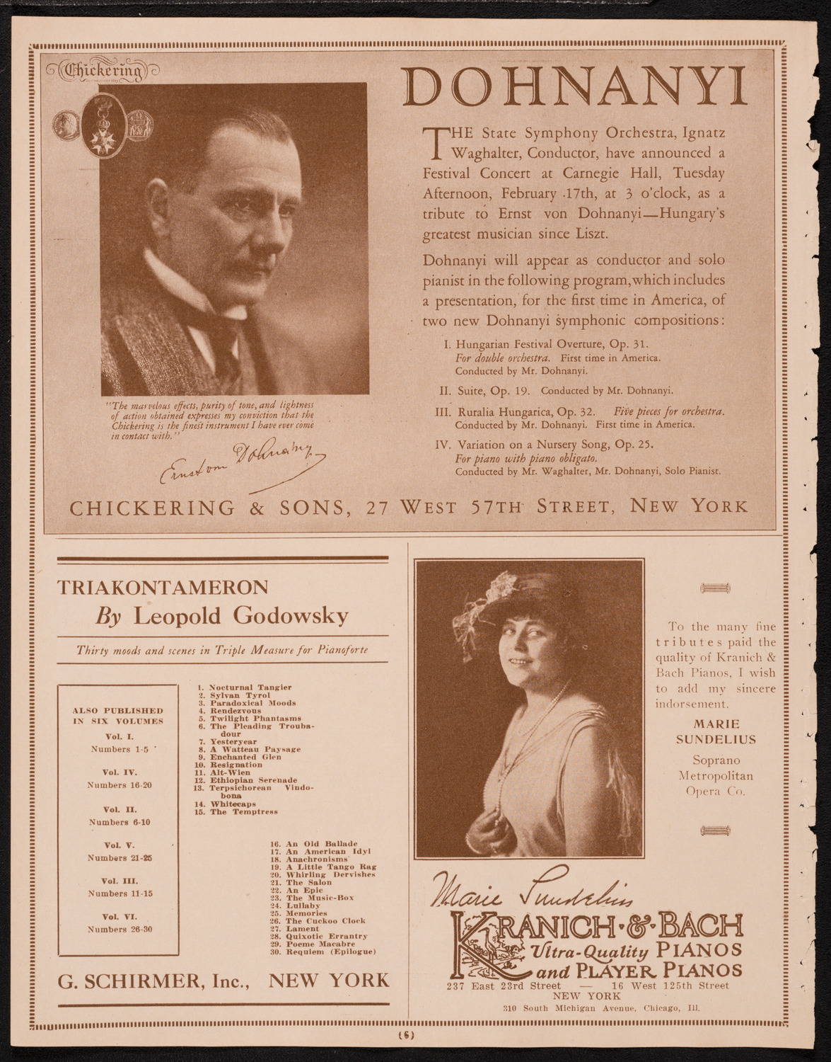 Philadelphia Orchestra, February 17, 1925, program page 6