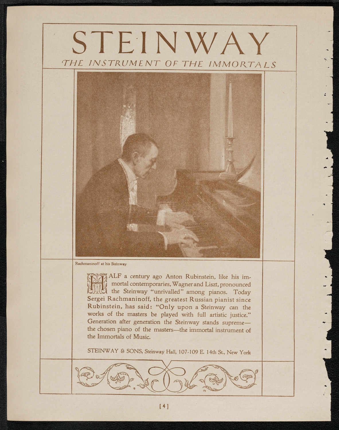 Philadelphia Orchestra, April 5, 1921, program page 4