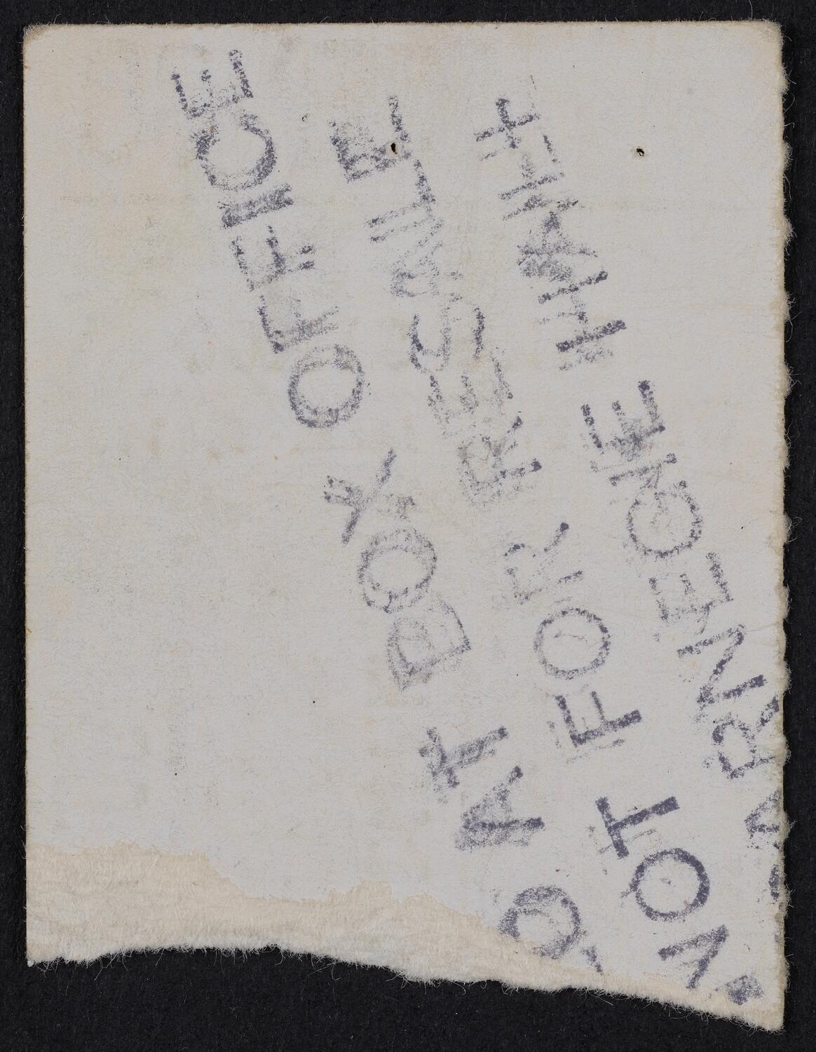 Ticket for Saint Paul Chamber Orchestra, March 3, 1982 (back)