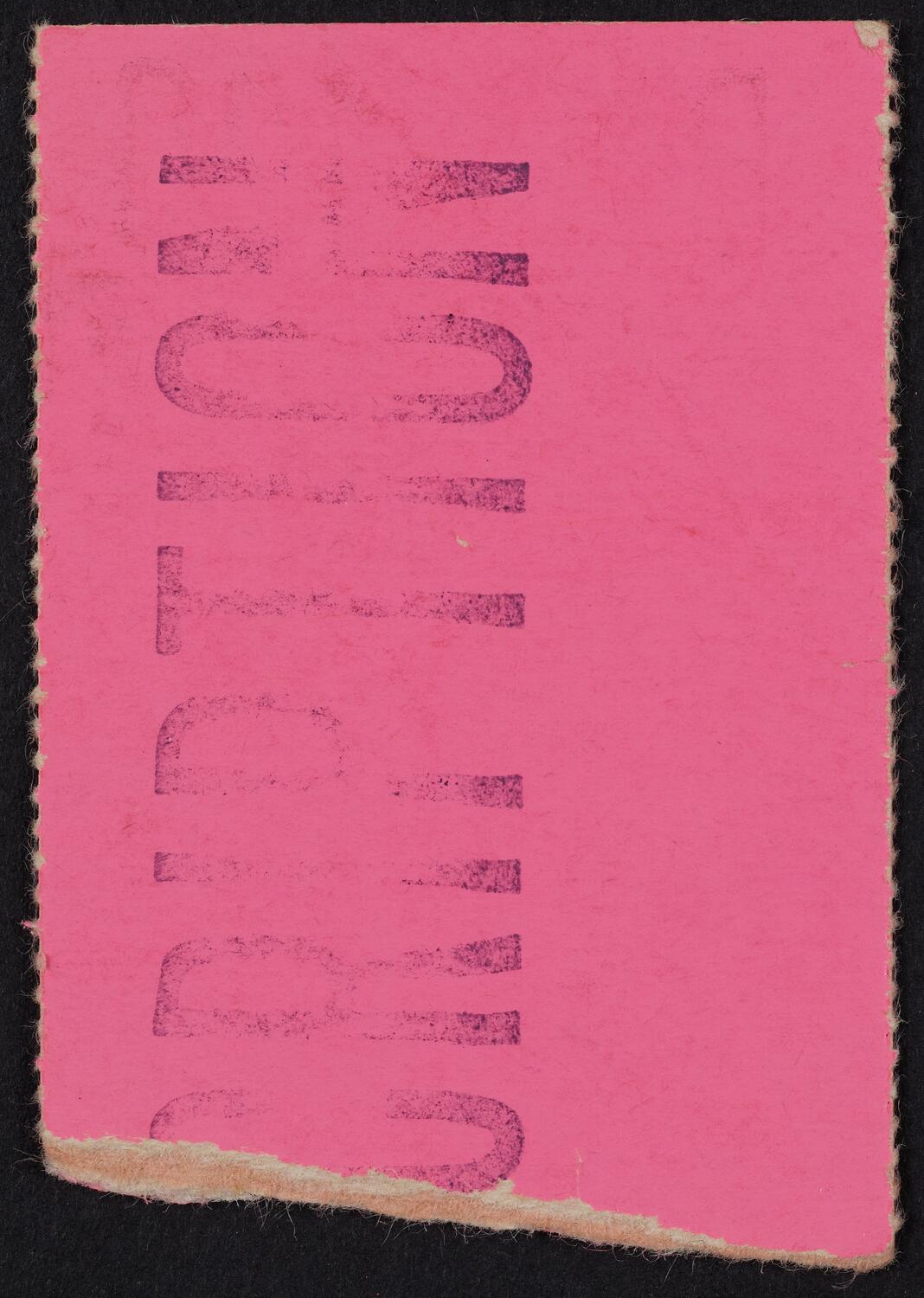 Ticket for Elisabeth Schwarzkopf, March 19, 1972 (back)
