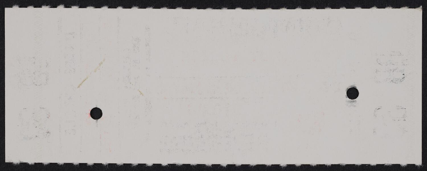 Ticket for Bach by Rosalyn Tureck, December 6, 1984 (back)