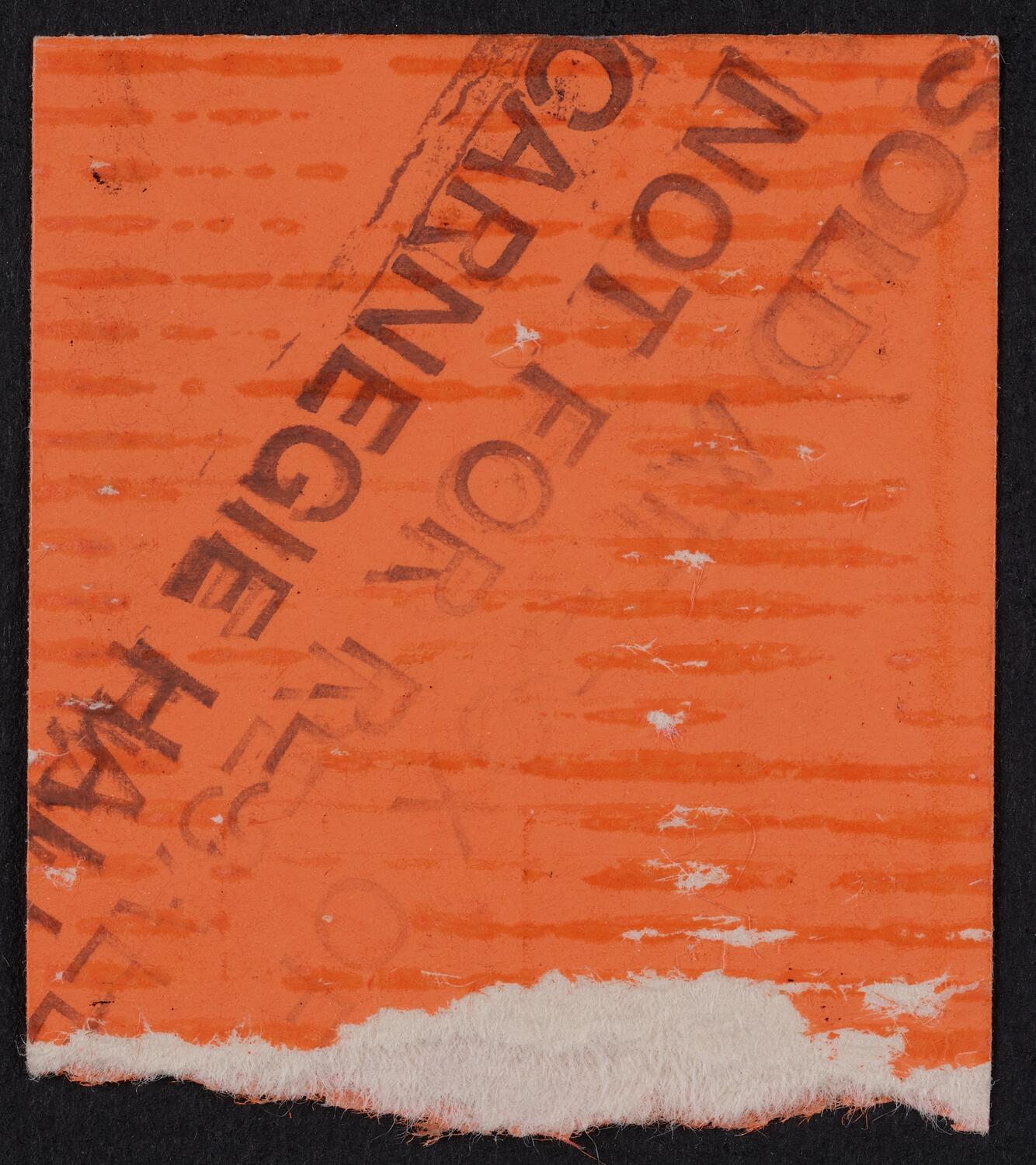 Ticket for Joe Cocker, November 3, 1978 (back)
