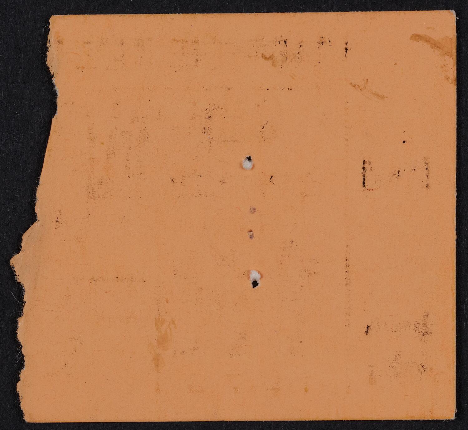 Ticket for Vladimir Horowitz, March 12, 1978 (back)