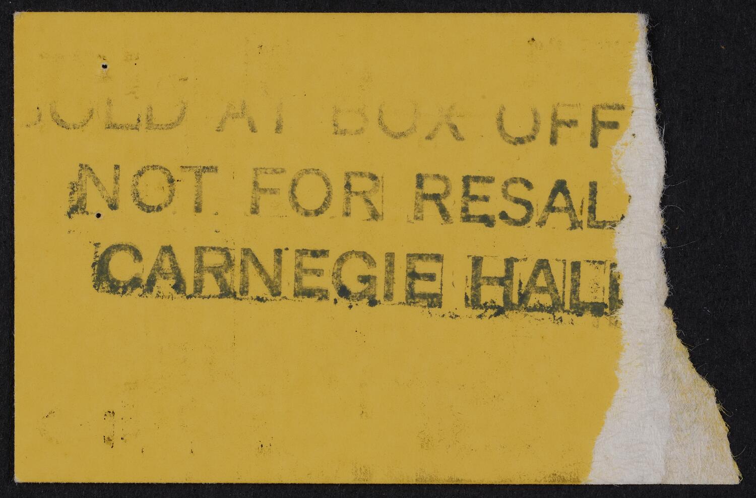 Ticket for Klezmorim, February 20, 1983 (back)