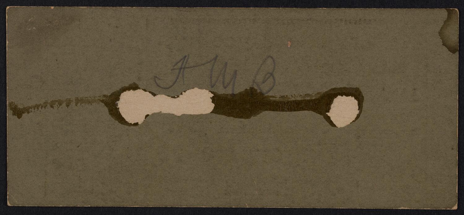 Ticket for Alice Buckton's "Eager Heart," January 12, 1911 (back)