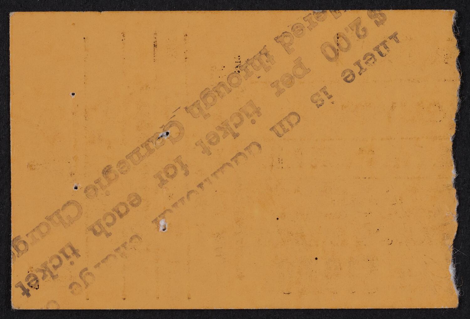 Ticket for Jane Olivor, July 9, 1982 (back)