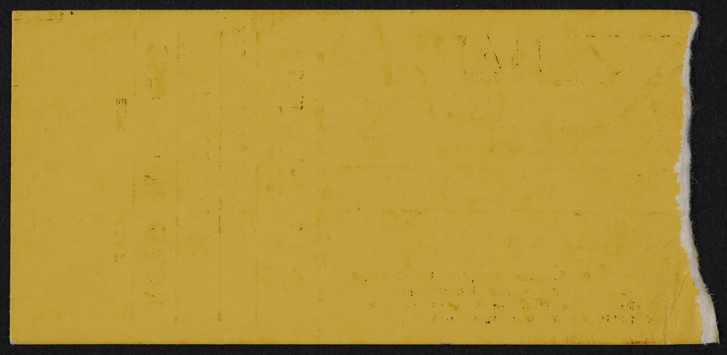 Ticket for Carnegie Hall According to Jackie Mason, September 21, 1987 (back)