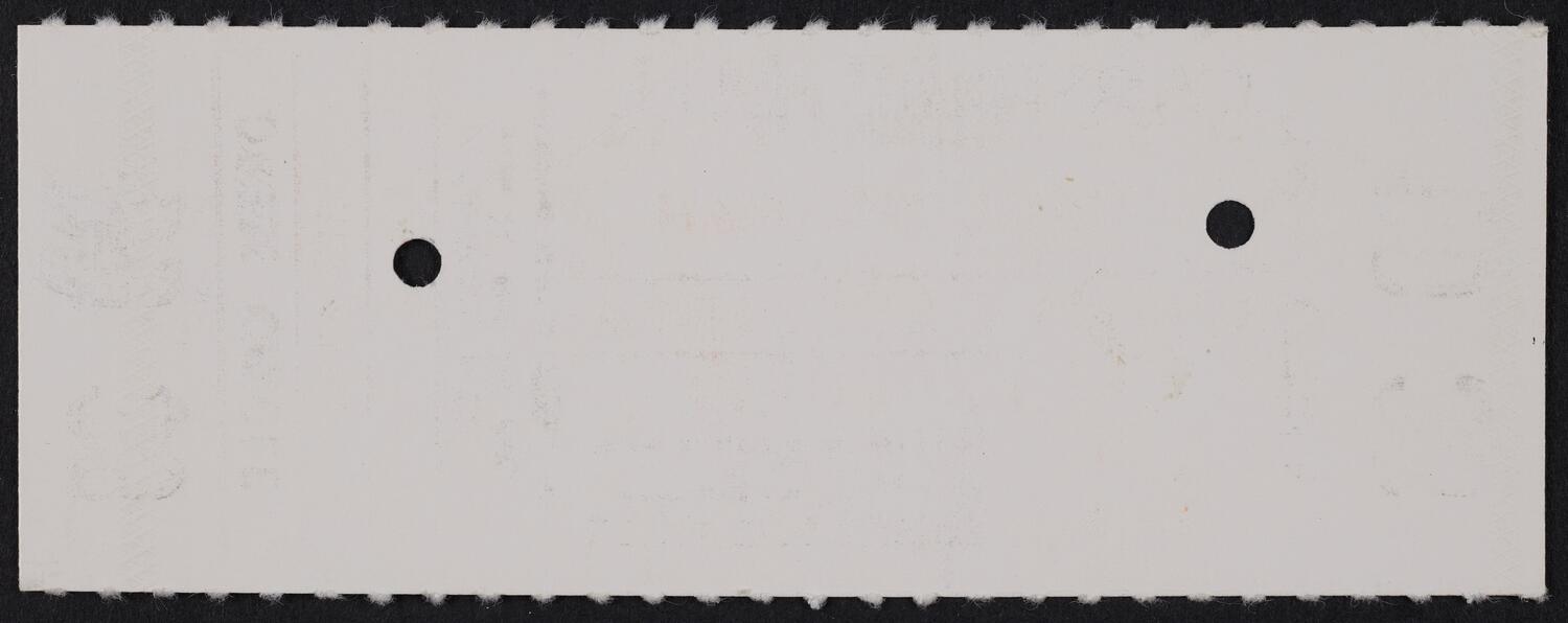 Ticket for Russell Sherman, December 3, 1984 (back)