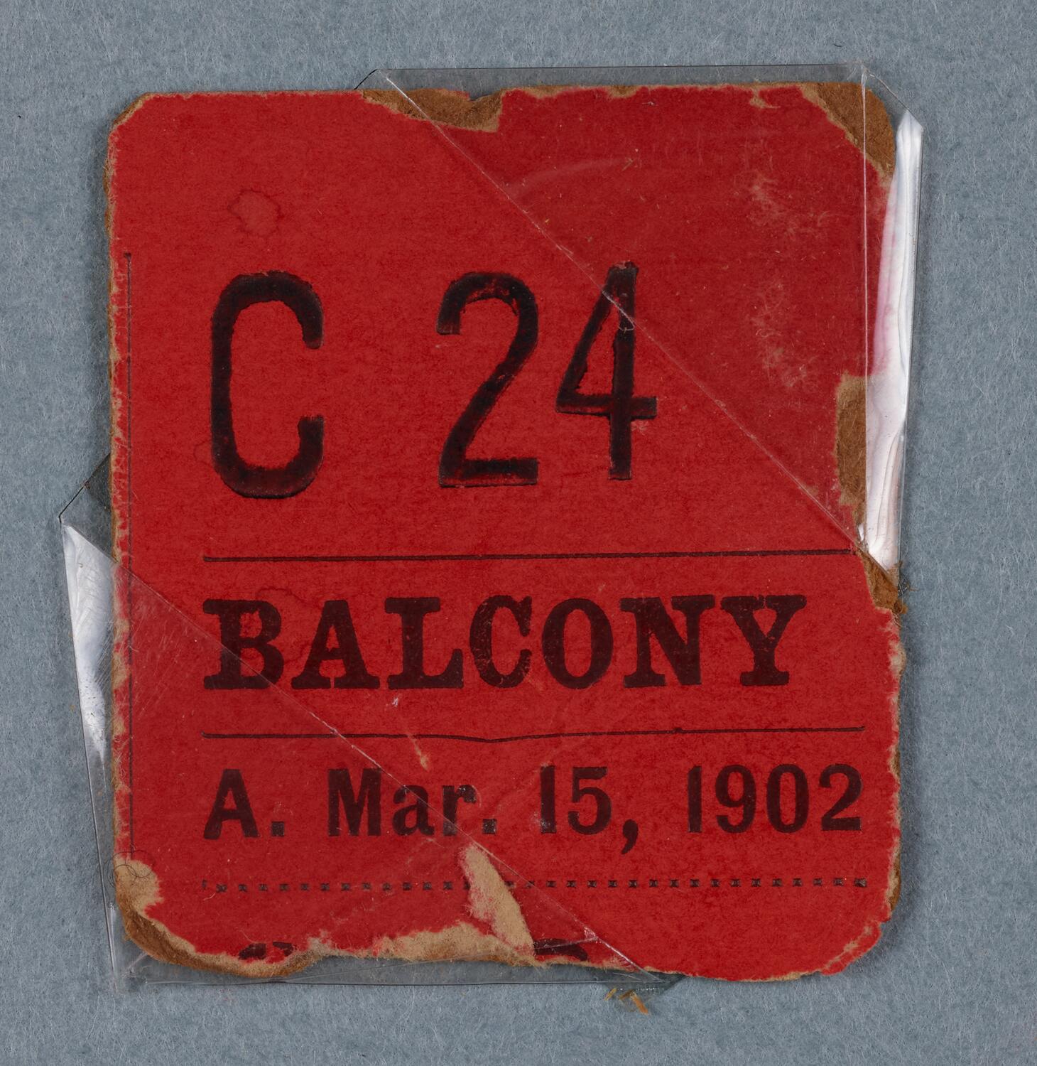 Ticket for Symphony Concert for Young People, March 15, 1902 (front)