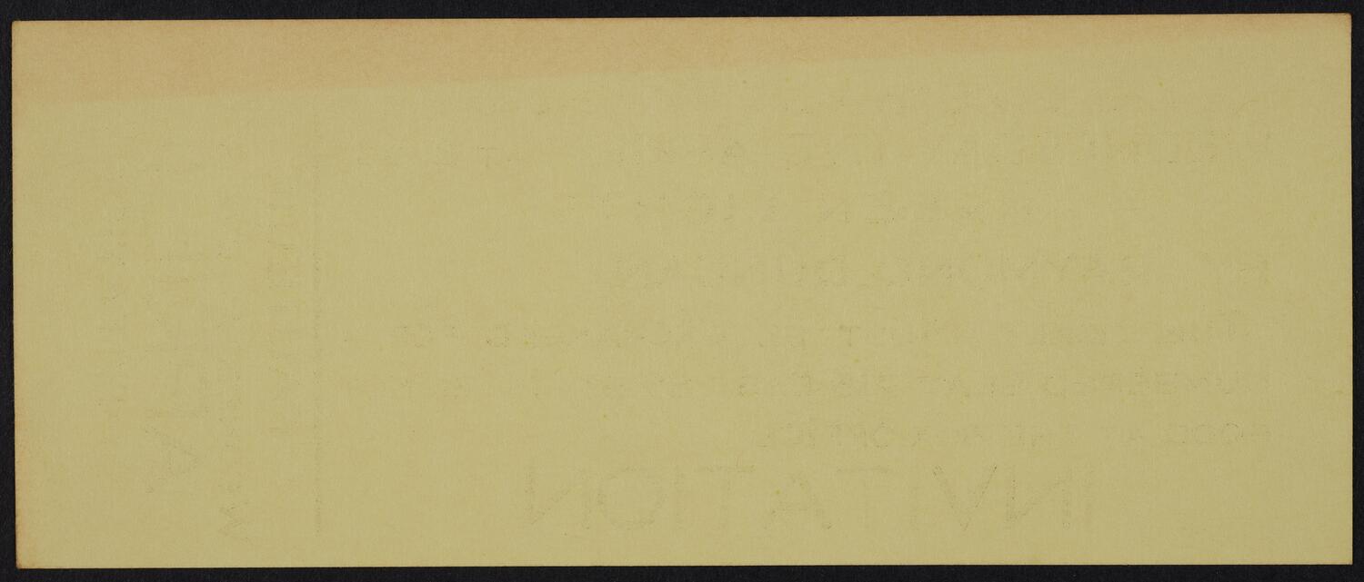 Ticket for Green Lights by Raymond Duncan, April 11, 1962 (back)